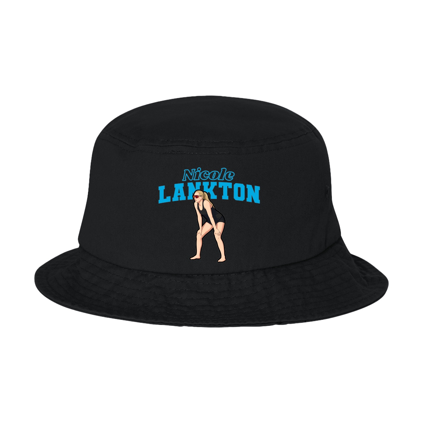 Bucket Cap — Name Arch in Black