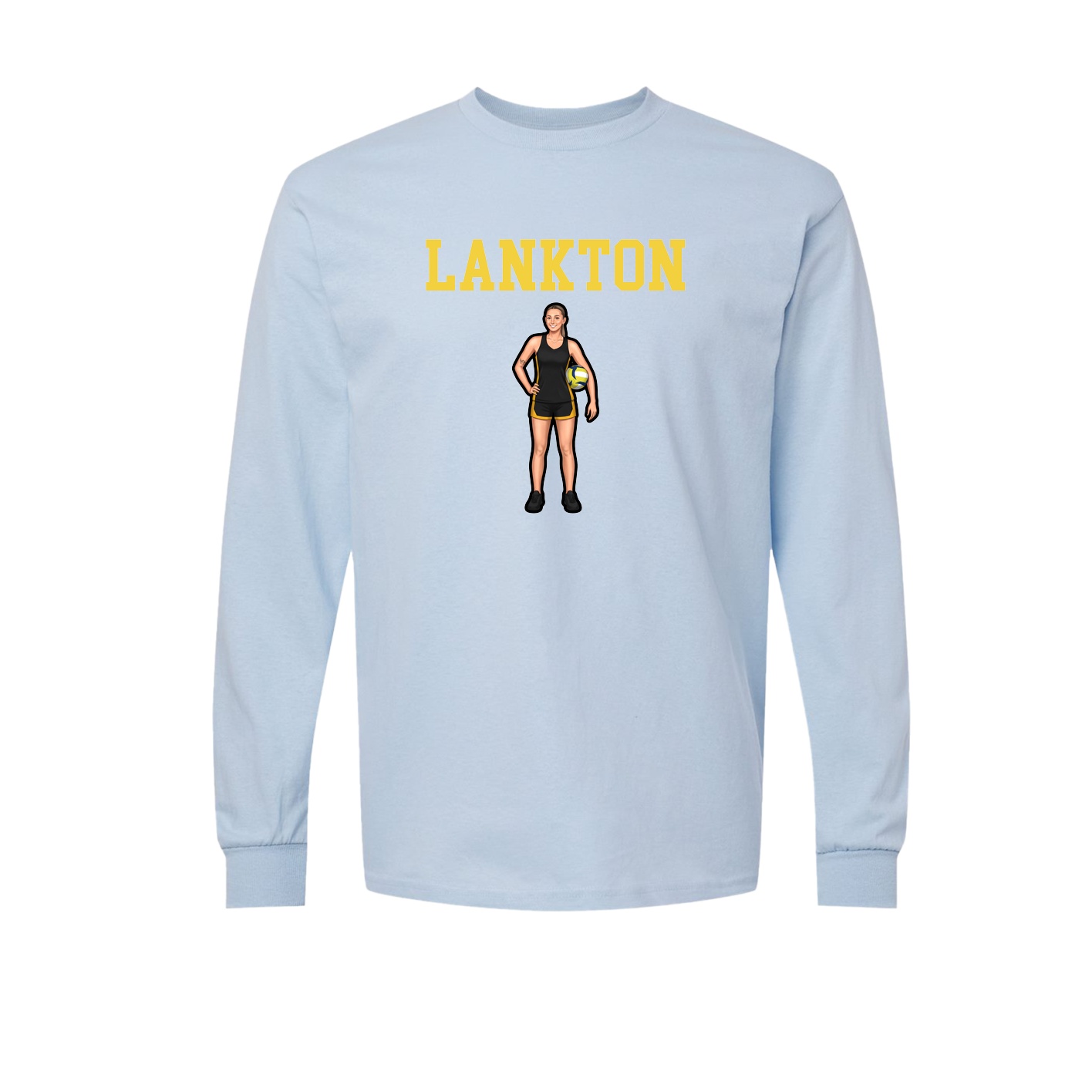 Long Sleeve Tee — Shirsey in Light Blue