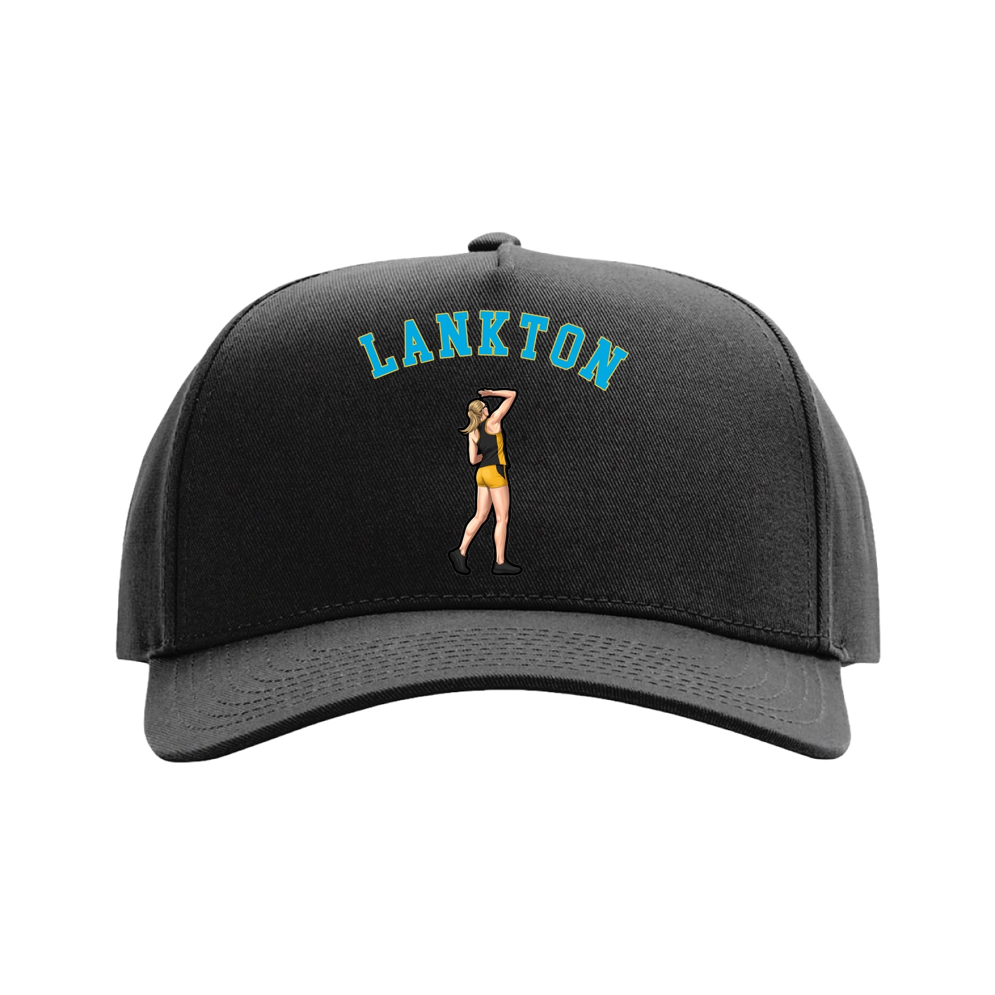 Full Fabric Five-Panel Champ Cap — Shirsey Arch in Black