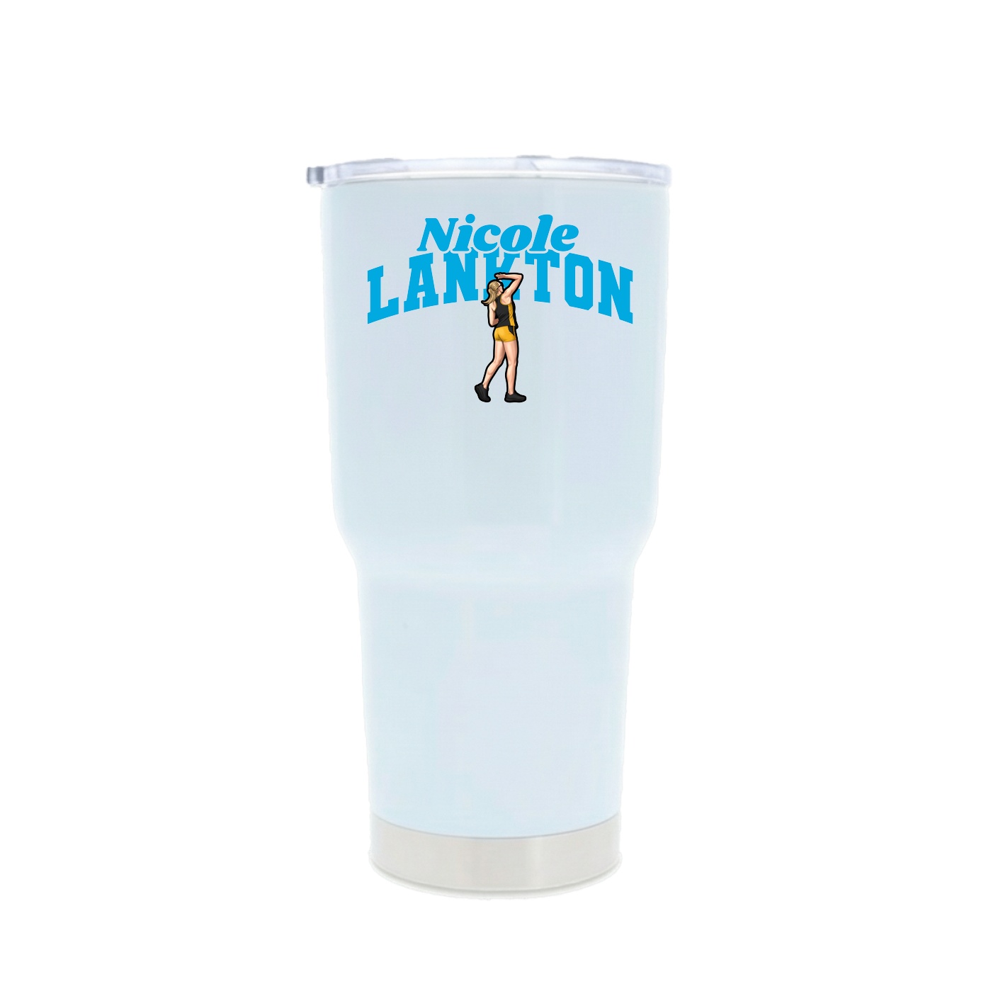 30oz Stainless Steel Tumbler — Signature Arch in White