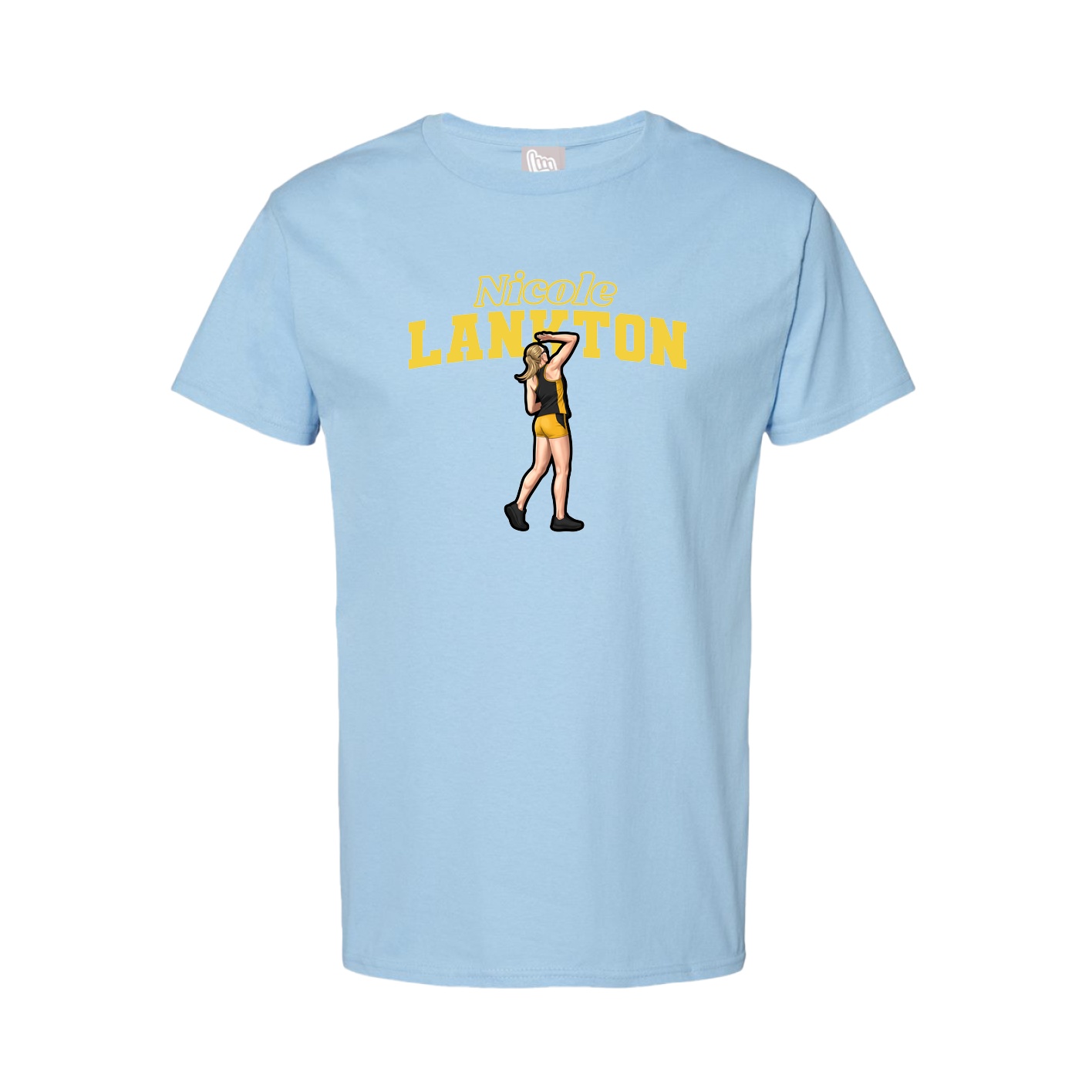 Youth Tee — Name Arch in Light Blue