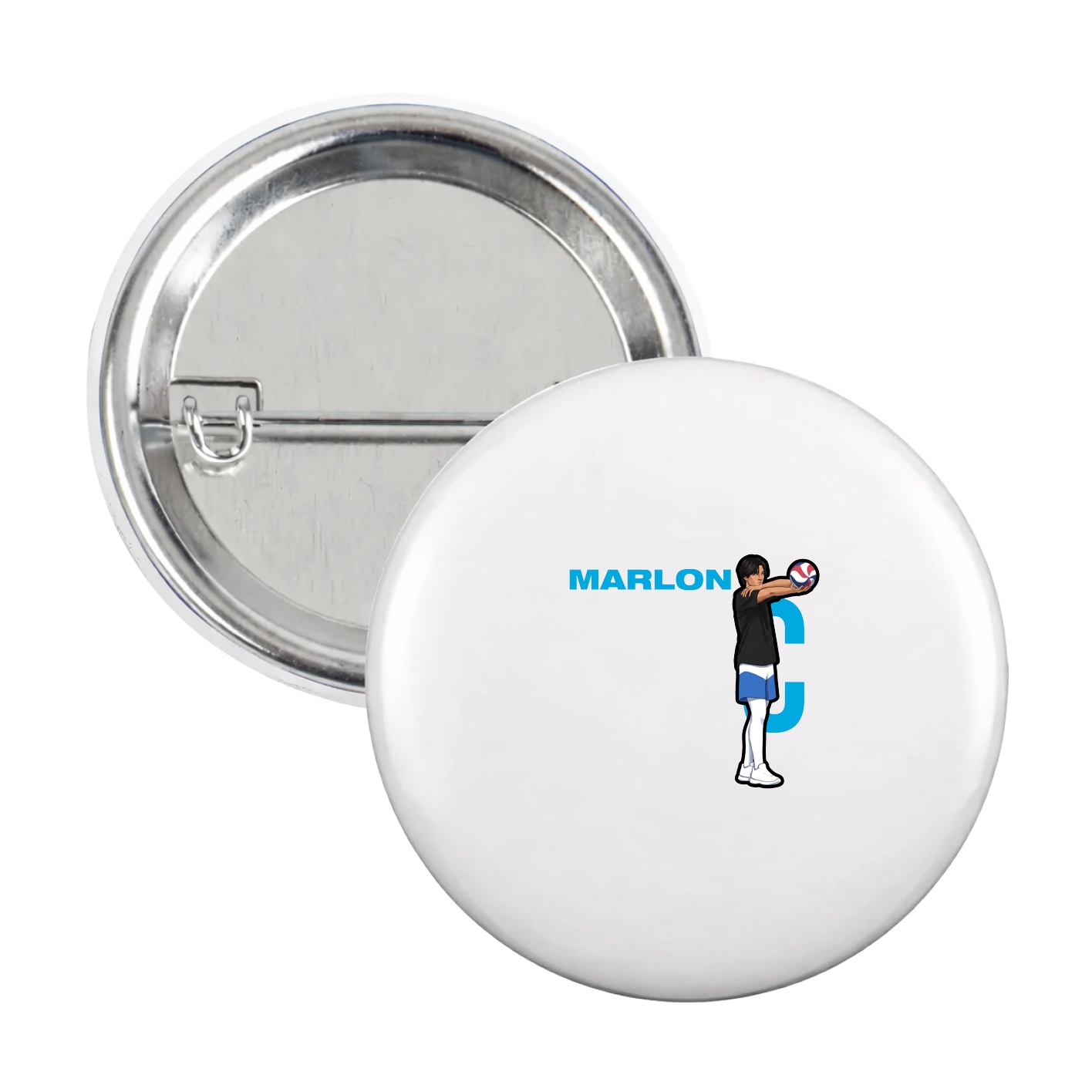 Game Day Button — Player Name in White