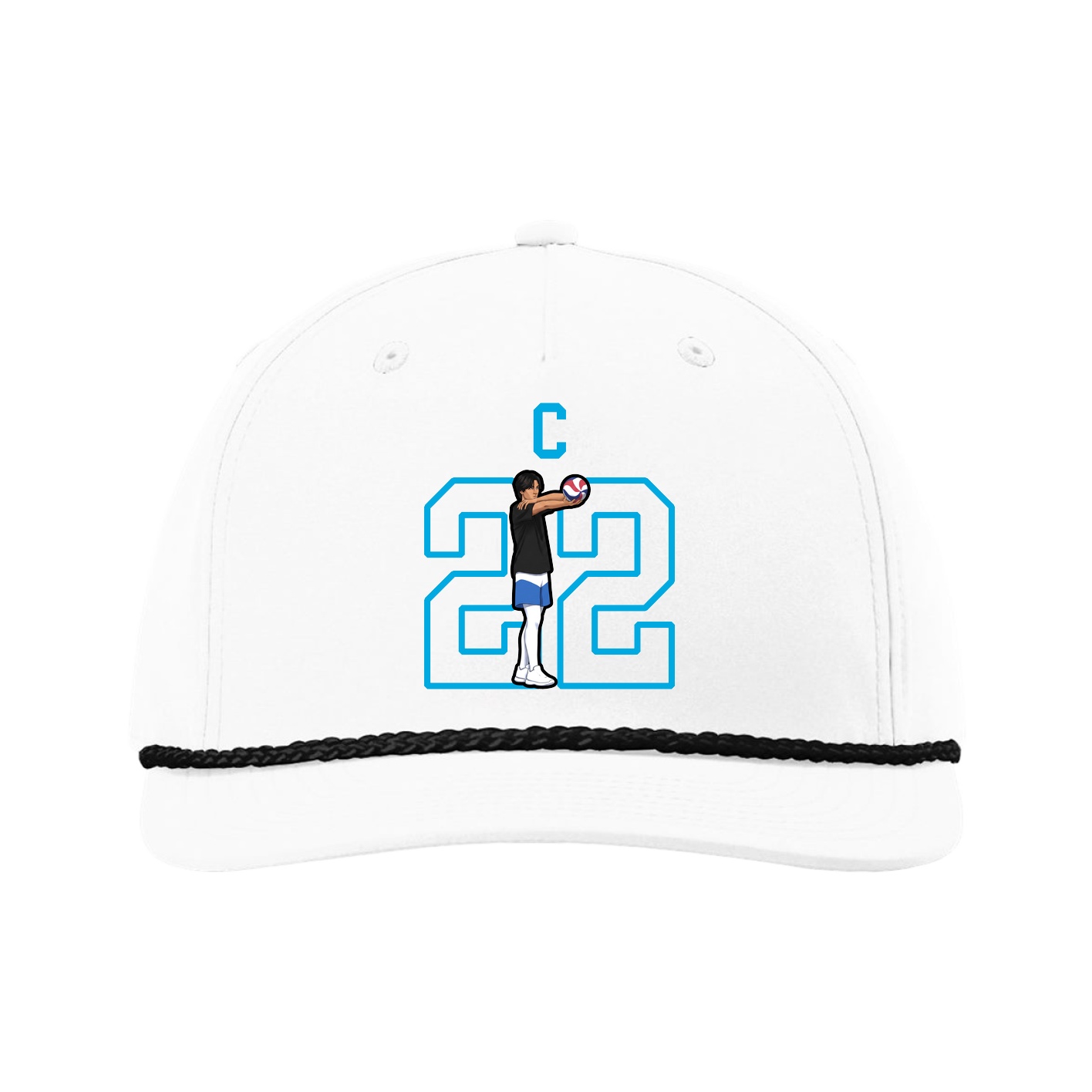 Five-Panel Classic Rope Cap — Shirsey in White