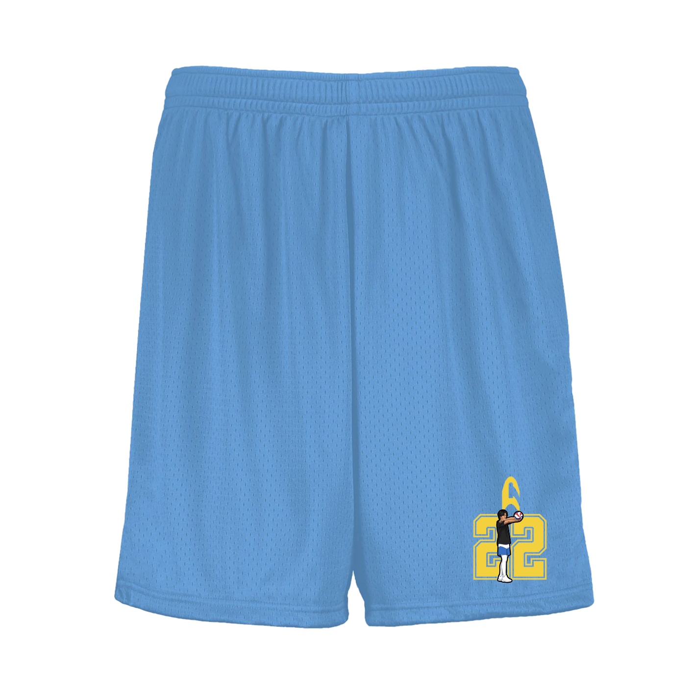 Shorts — Number in Light Blue
