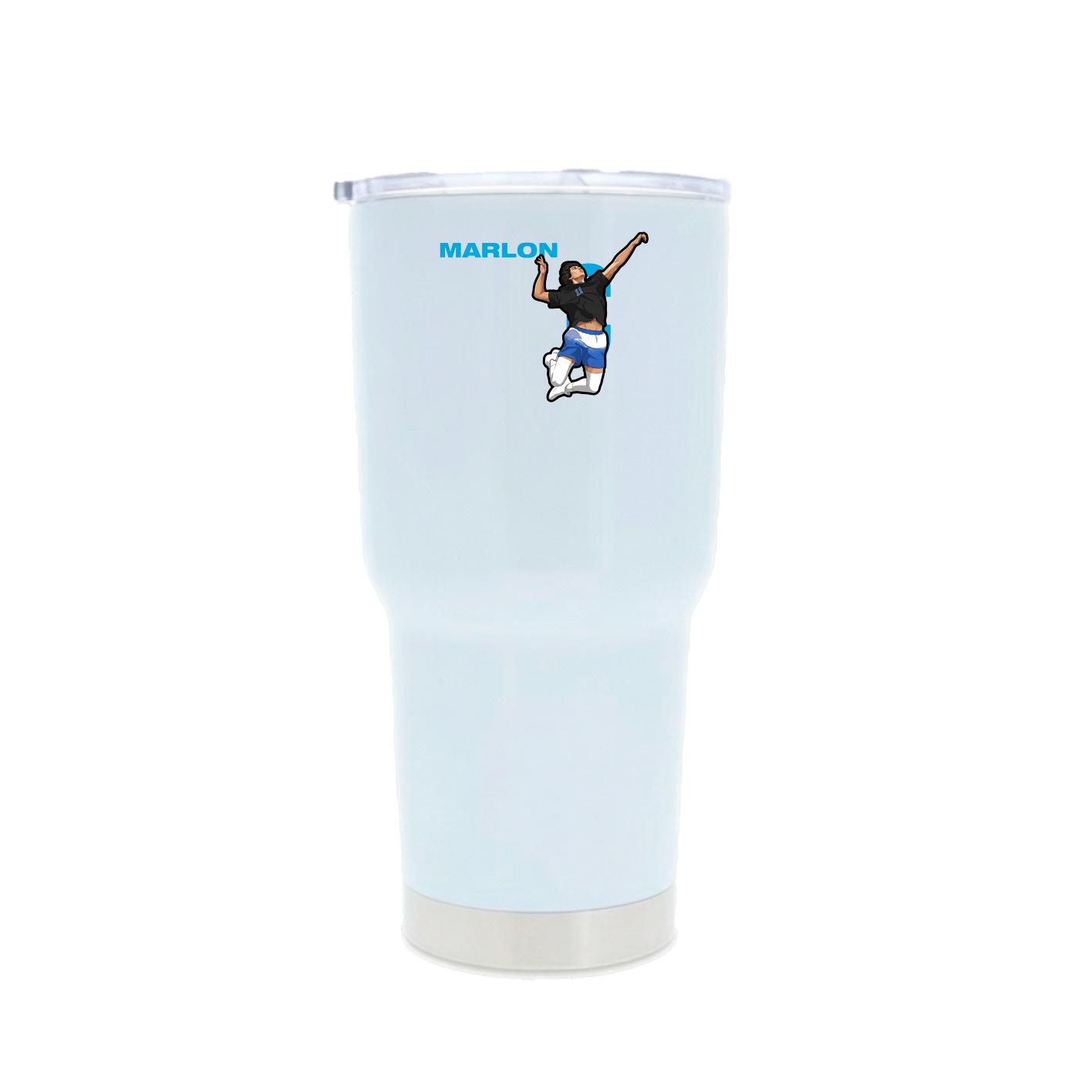 30oz Stainless Steel Tumbler — Player Name in White