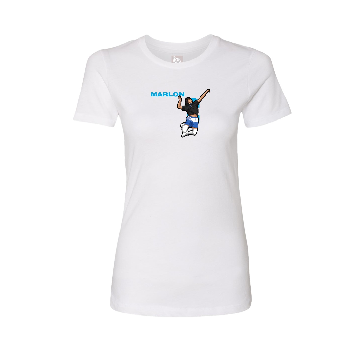 Fitted Women's Tee — Player Name in White