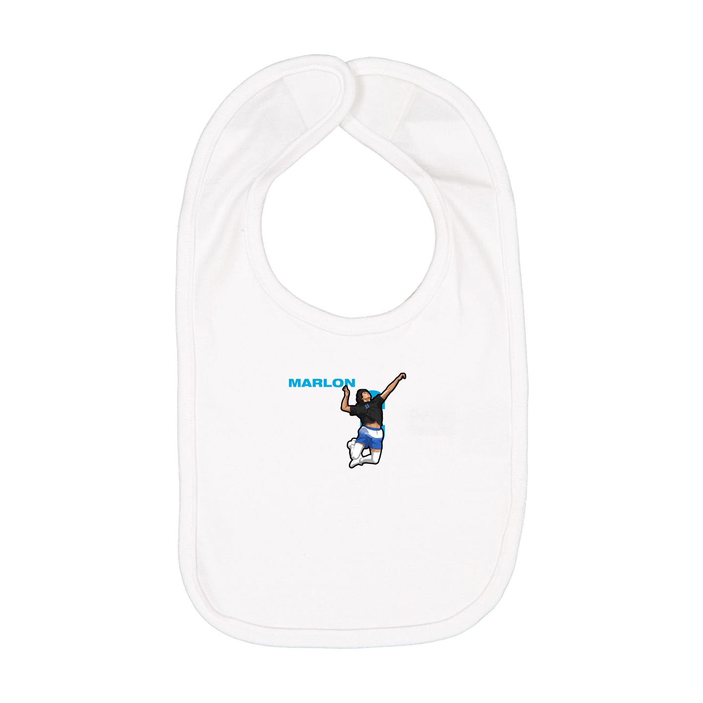 Infant Bib — Player Name in White