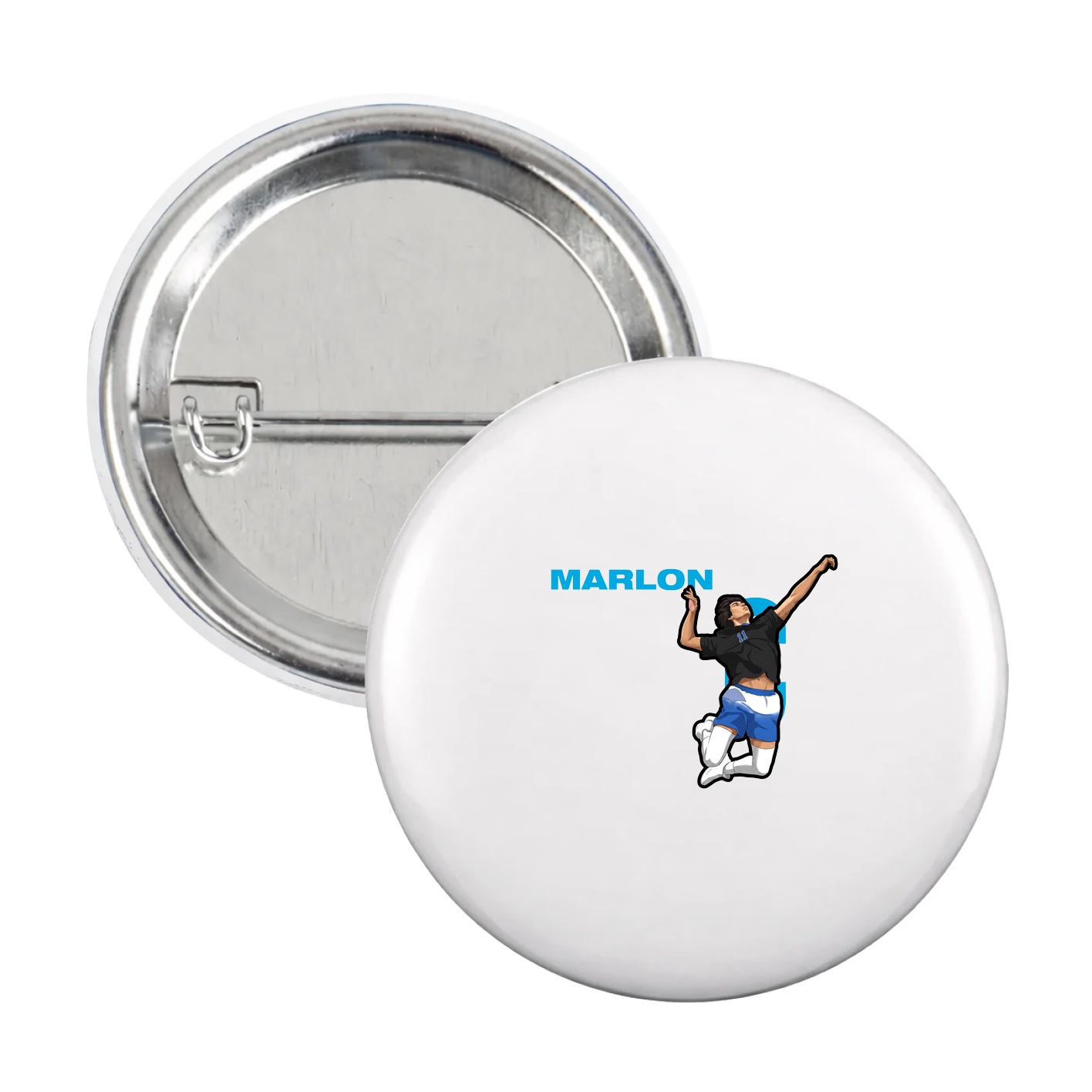 Game Day Button — Player Name in White