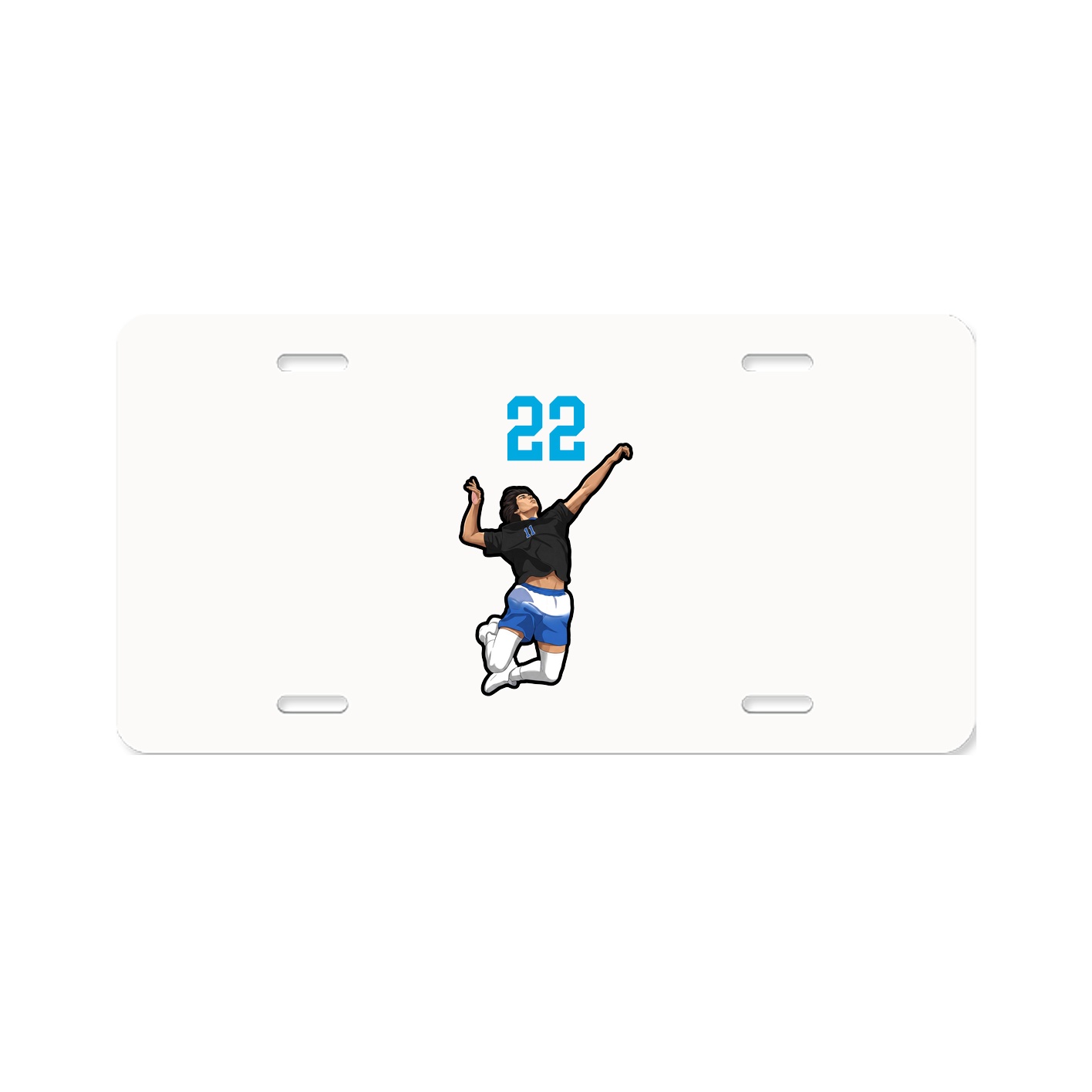 License Plate — Number Top in Classic