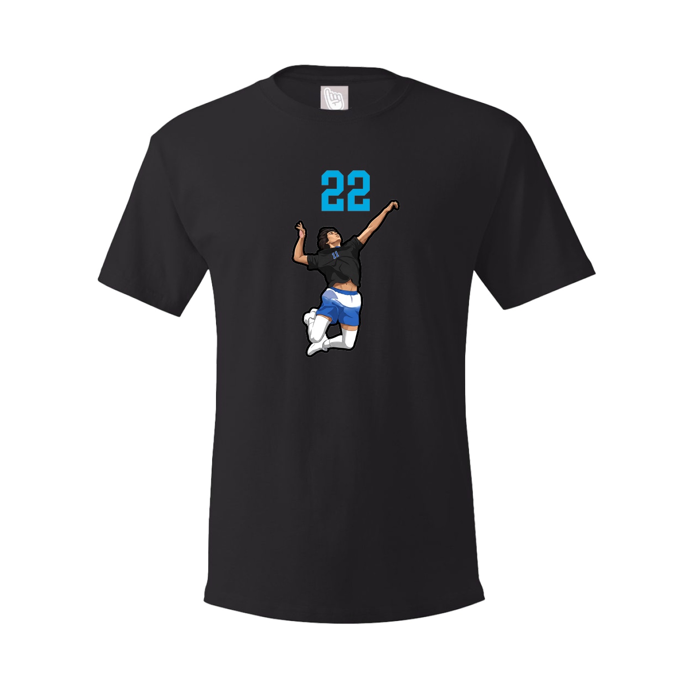 Youth Tee — Number Top in Black