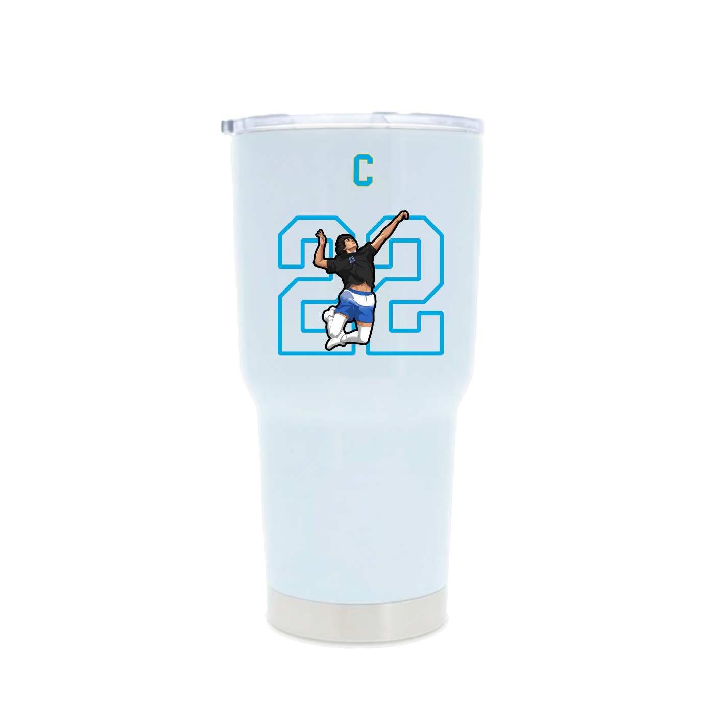 30oz Stainless Steel Tumbler — Shirsey Arch in White