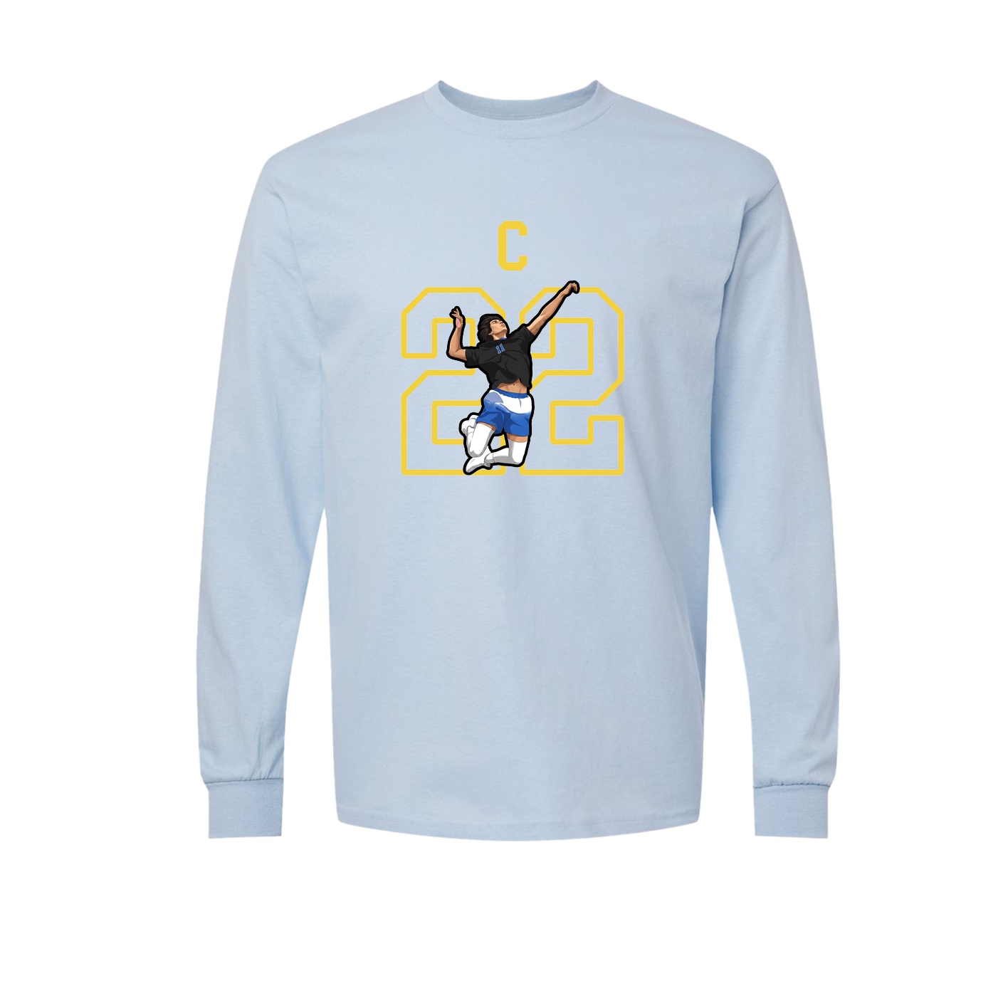 Long Sleeve Tee — Shirsey in Light Blue