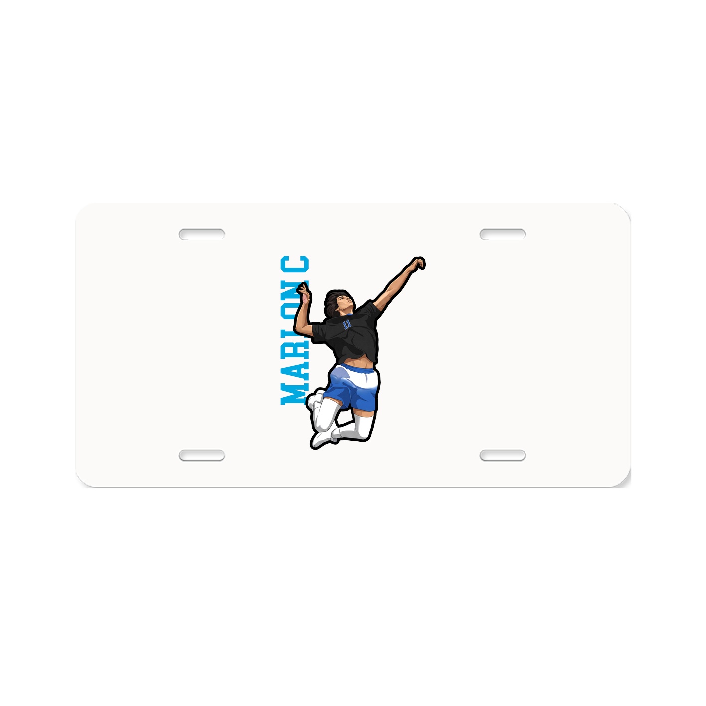 License Plate — Name Vertical in Classic