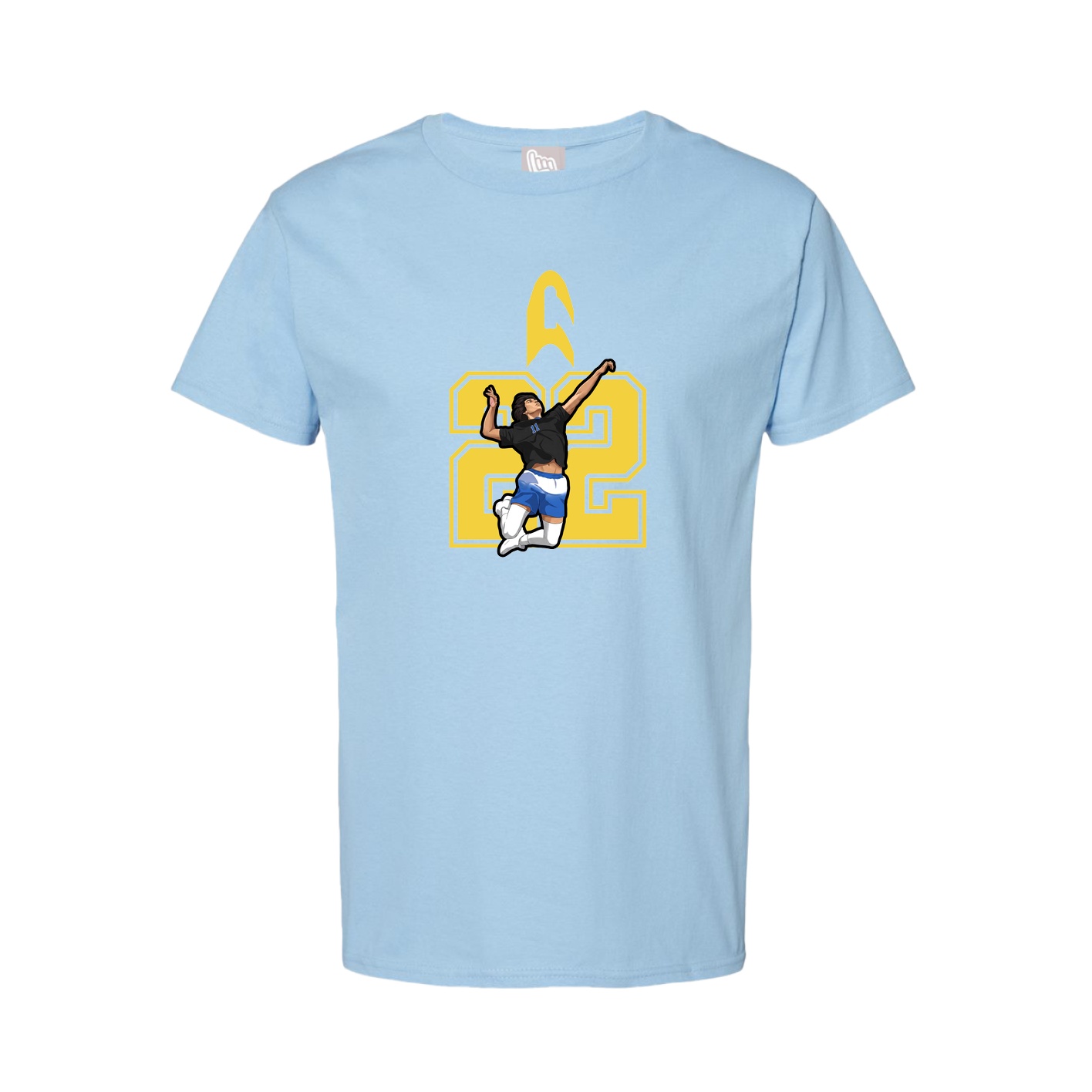 Tee — Number in Light Blue