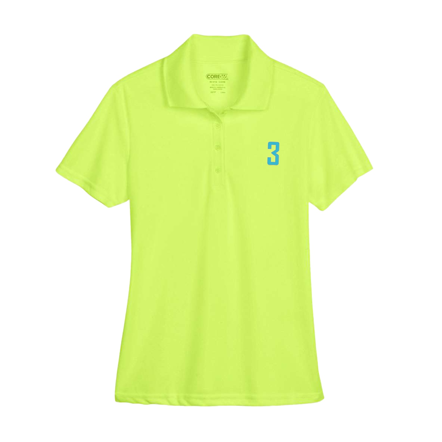 Womens Performance Polo — Front Shirsy in Yellow