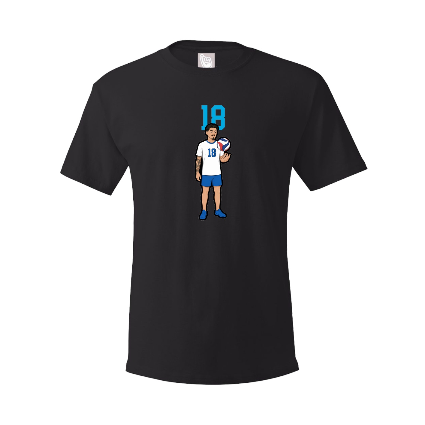 Youth Tee — Number Top in Black