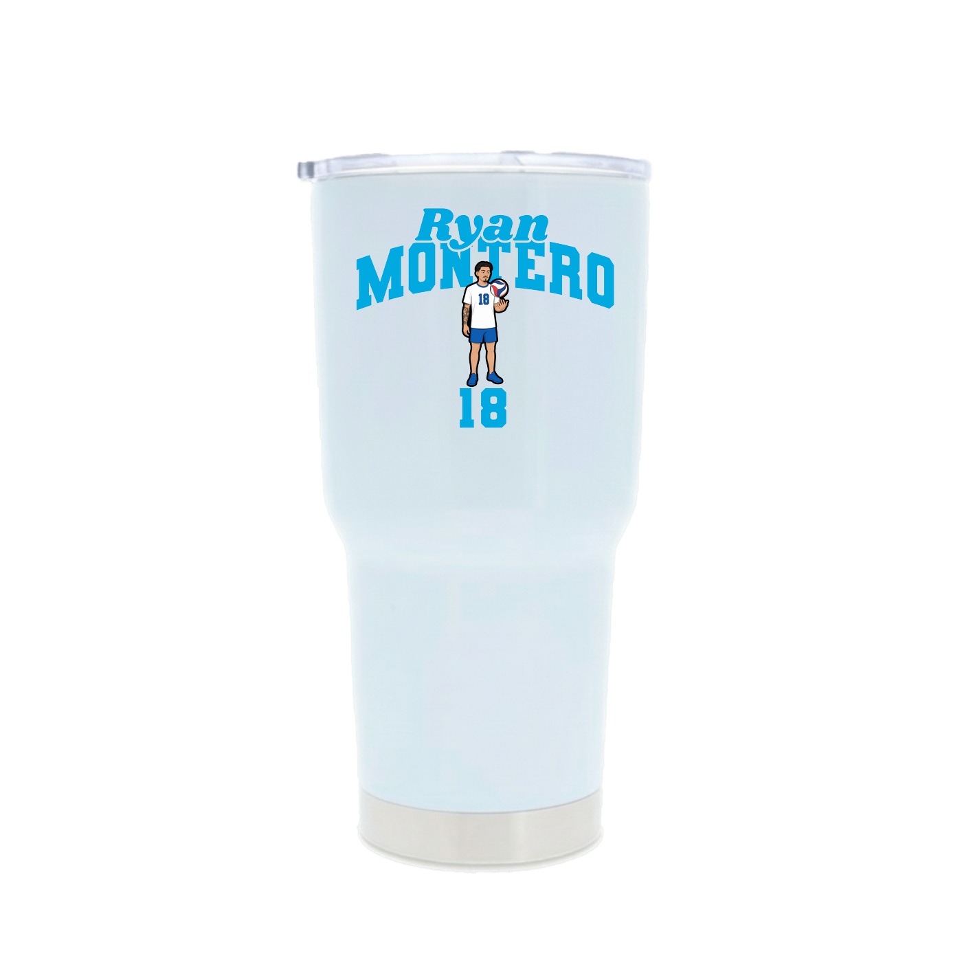 30oz Stainless Steel Tumbler — Signature Arch in White