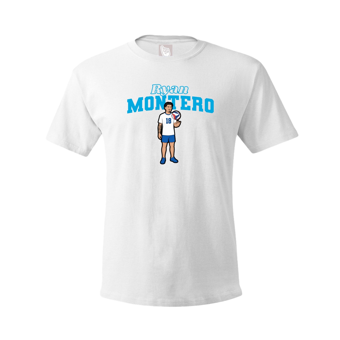 Youth Tee — Name Arch in White