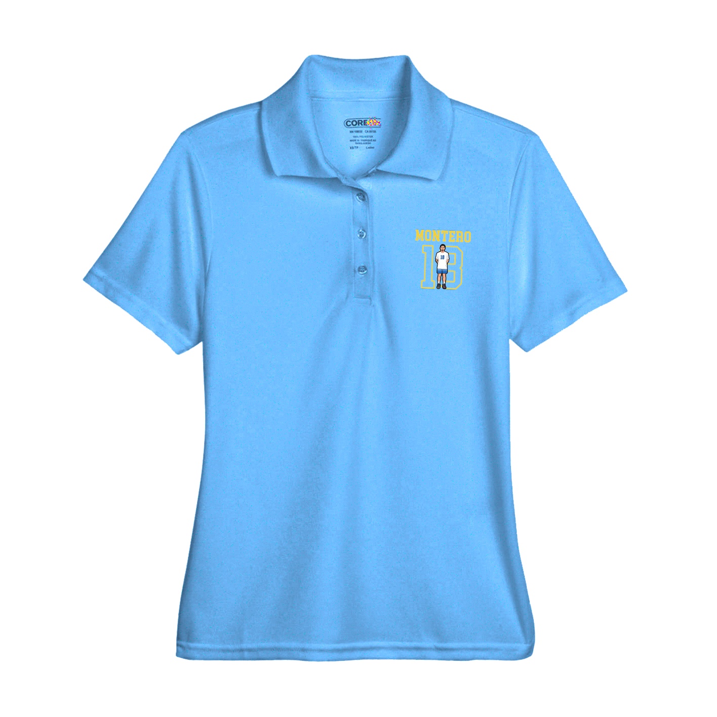 Womens Performance Polo — Shirsey in Light Blue