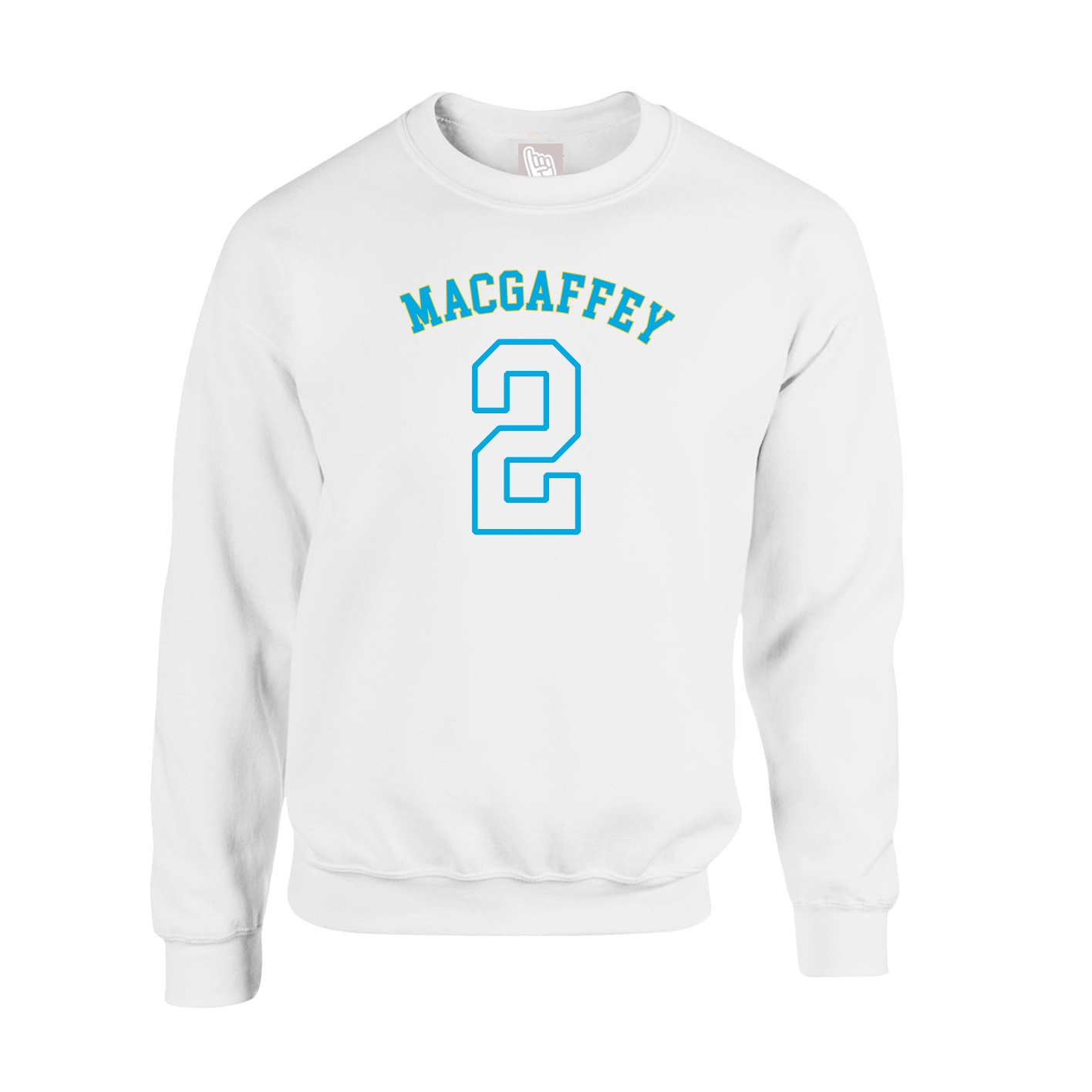 Fleece Crew — Shirsey Arch in White