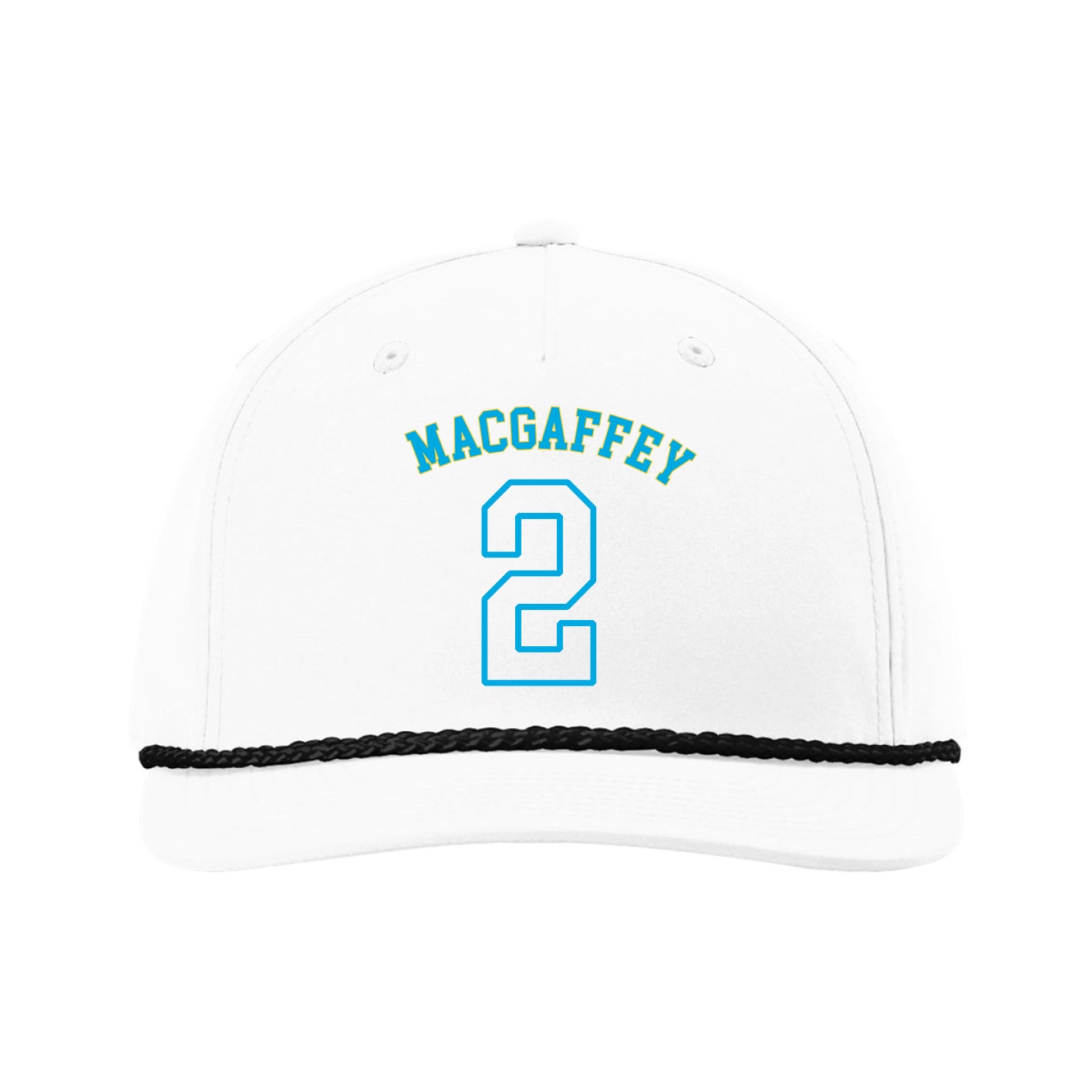 Five-Panel Classic Rope Cap — Shirsey Arch in White