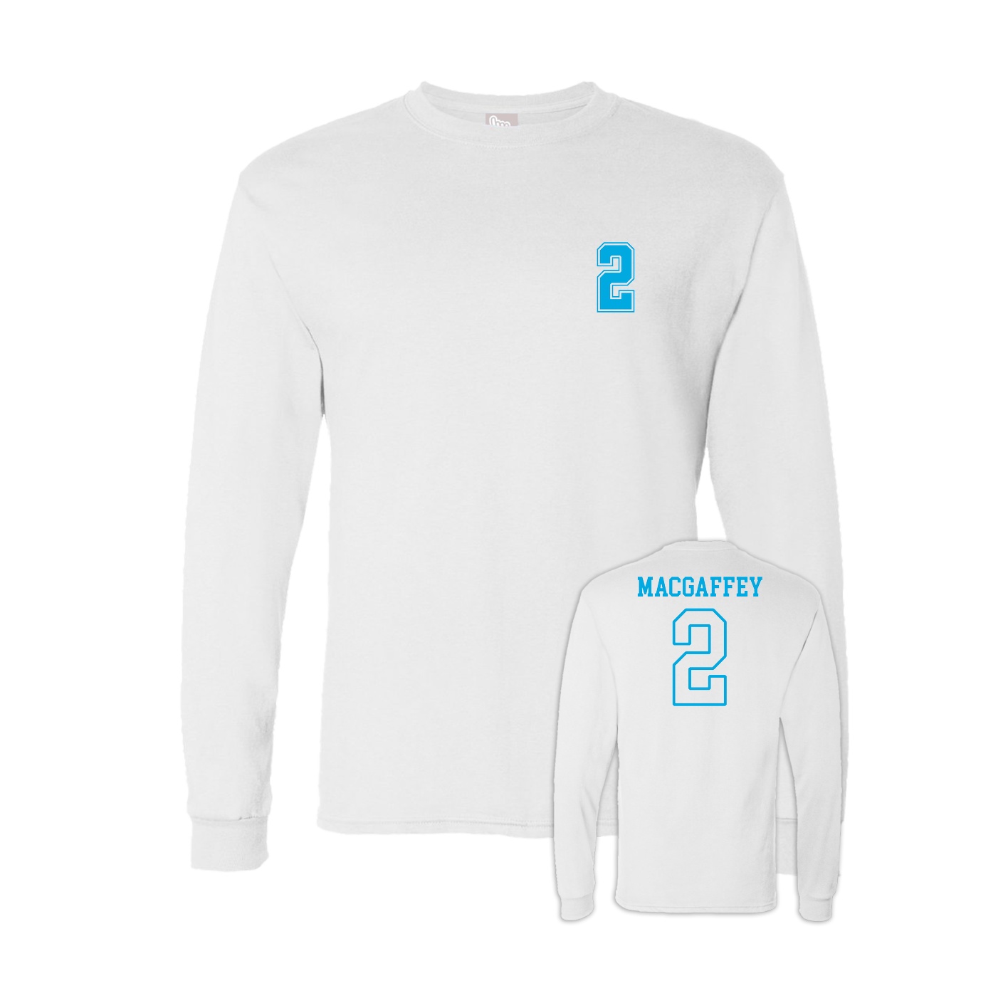 Long Sleeve Tee — Chest Back in White