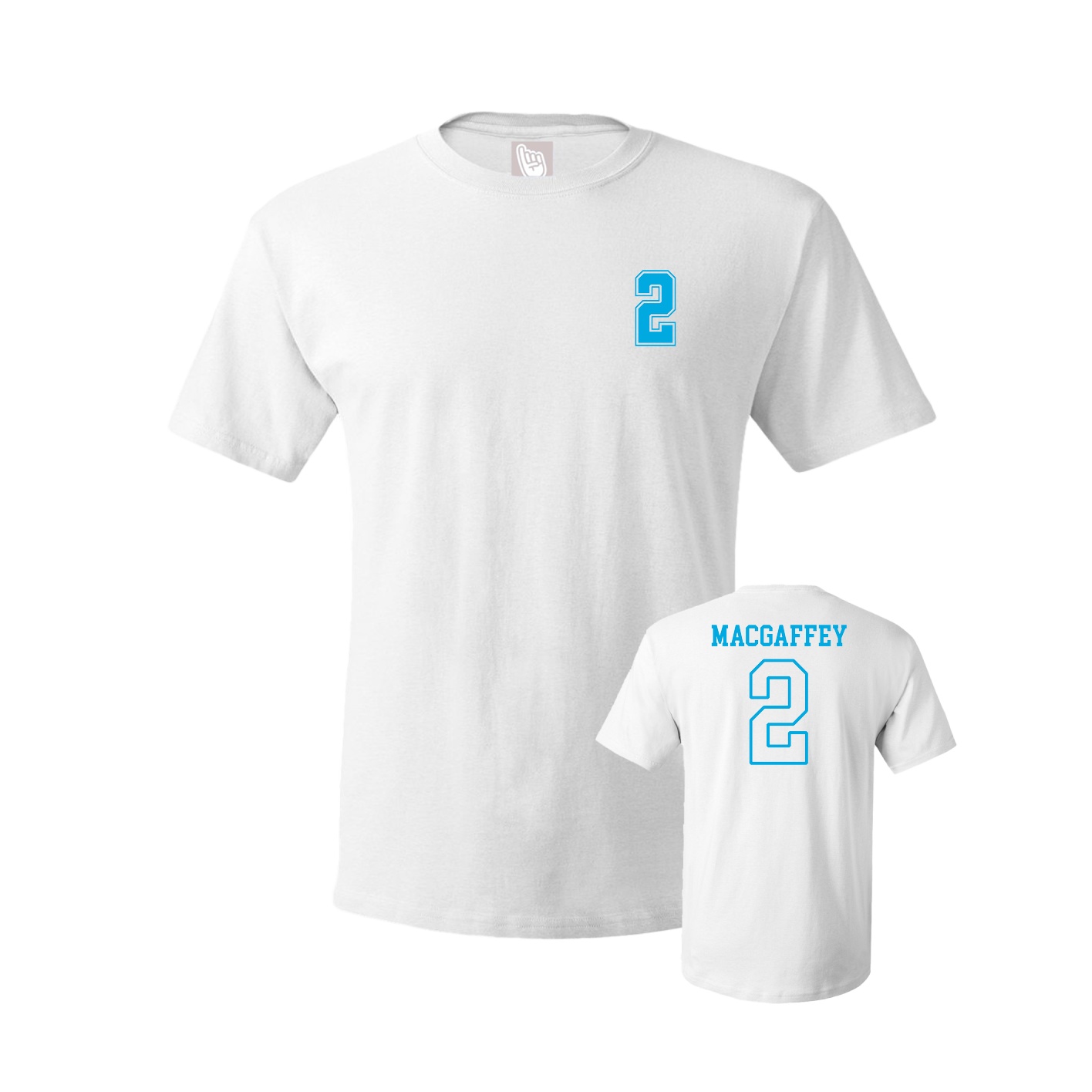 Youth Tee — Chest Back in White