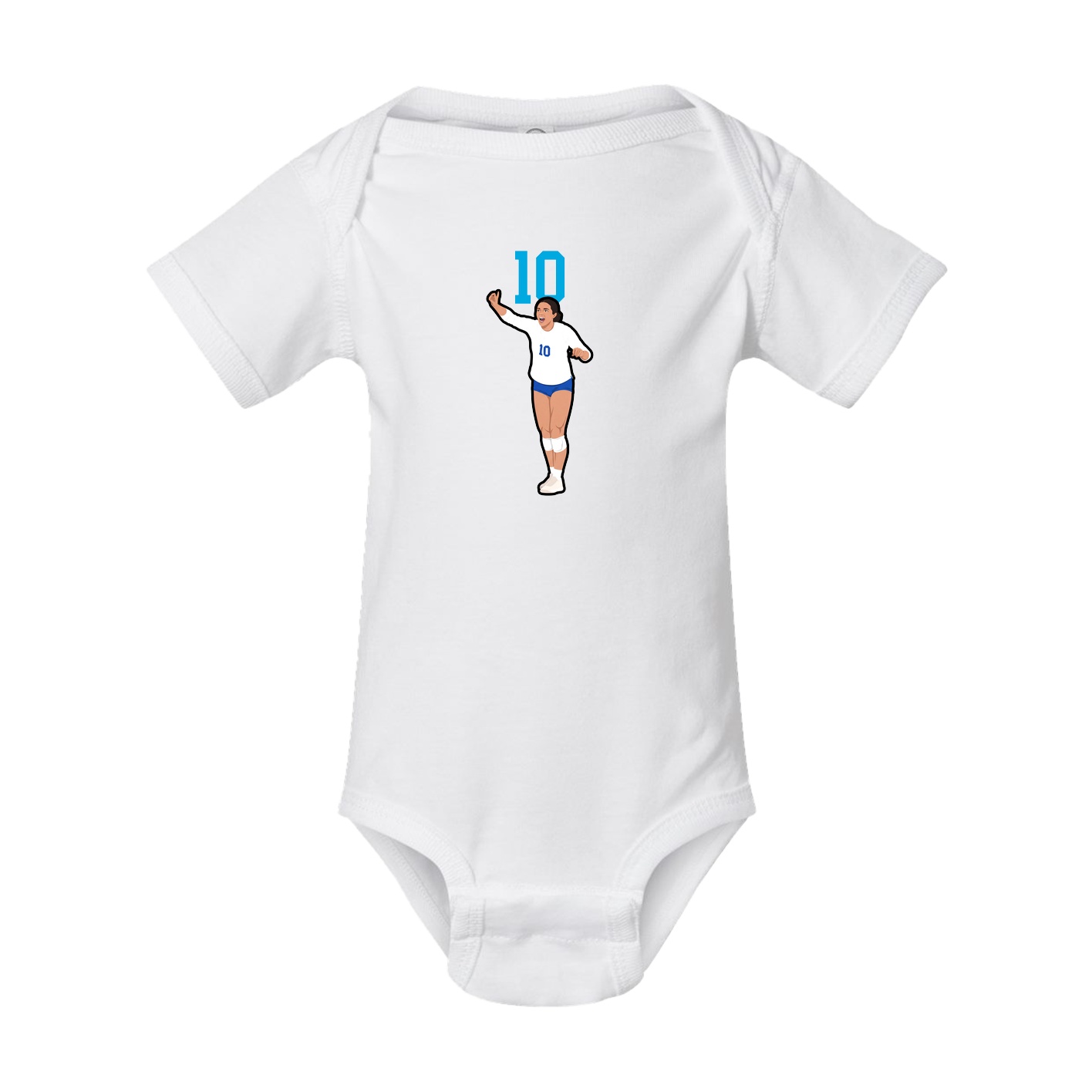 Baby Onesie — Number Top in White