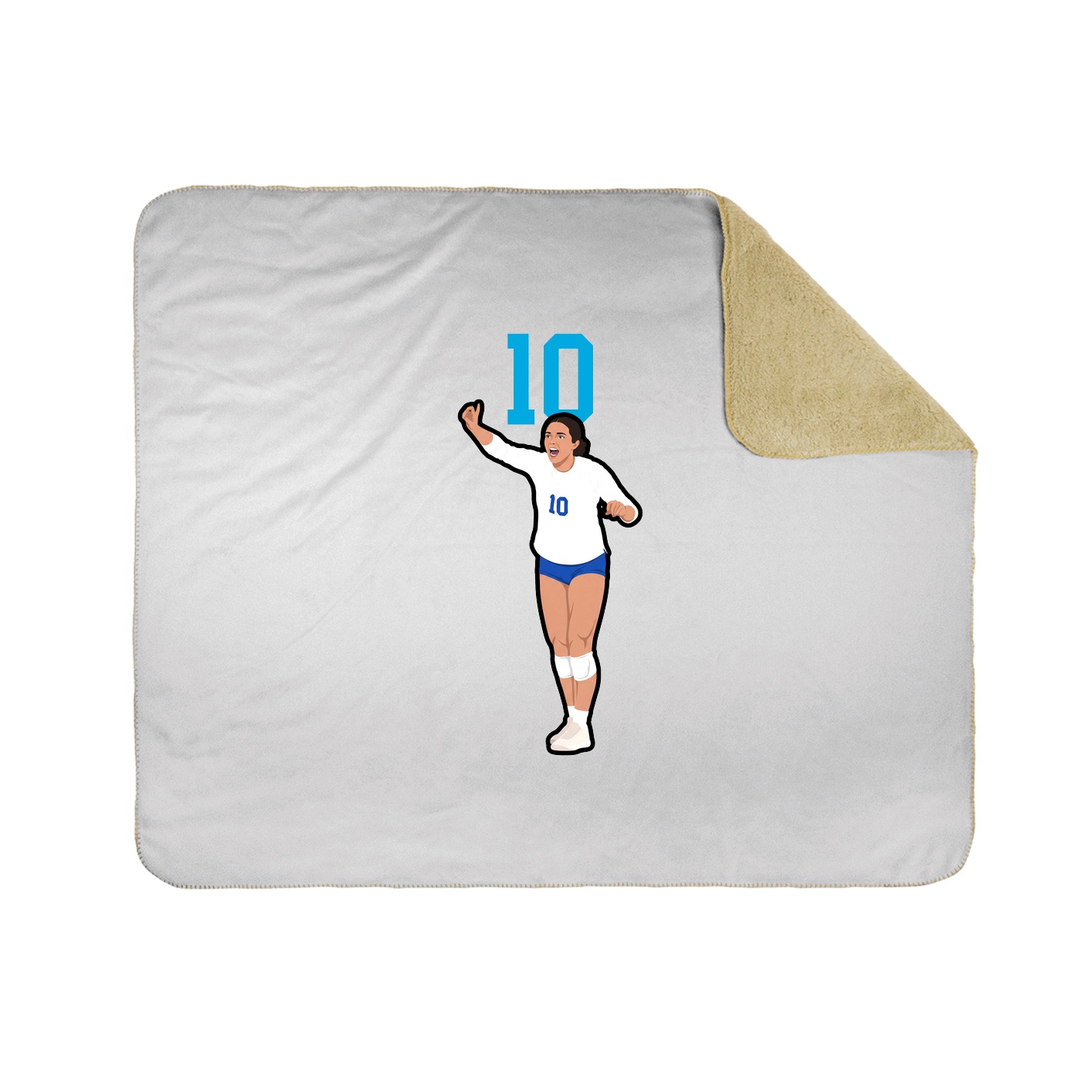 Throw Blanket — Number Top in White
