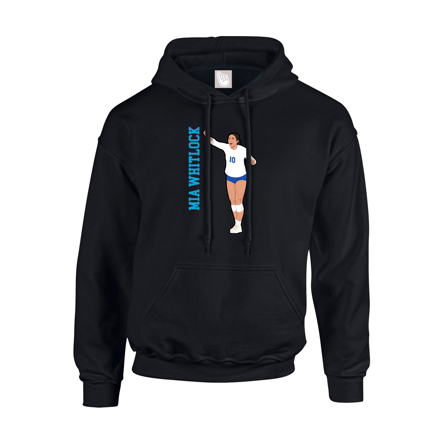 Hoodie — Name Vertical in Black