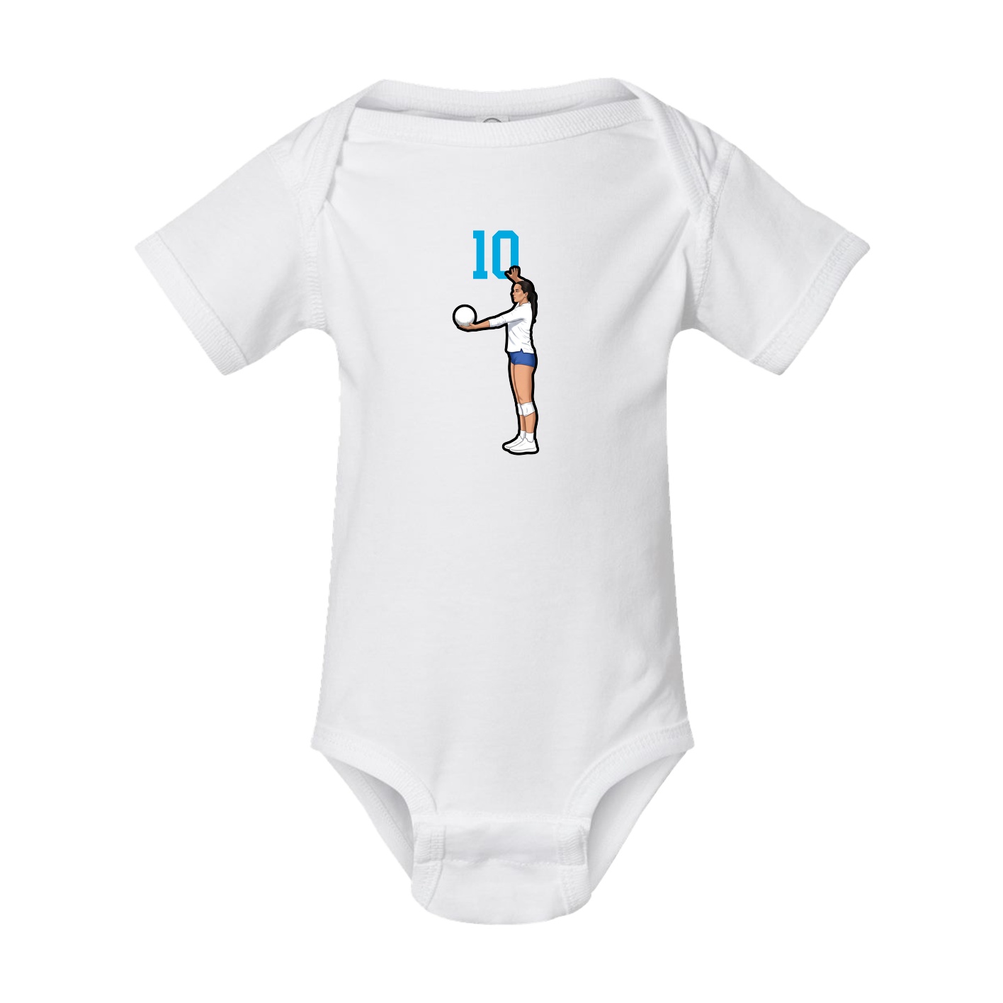 Baby Onesie — Number Top in White