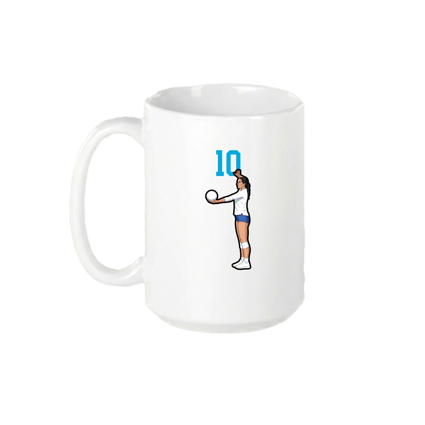 15oz Coffee Mug — Number Top in White