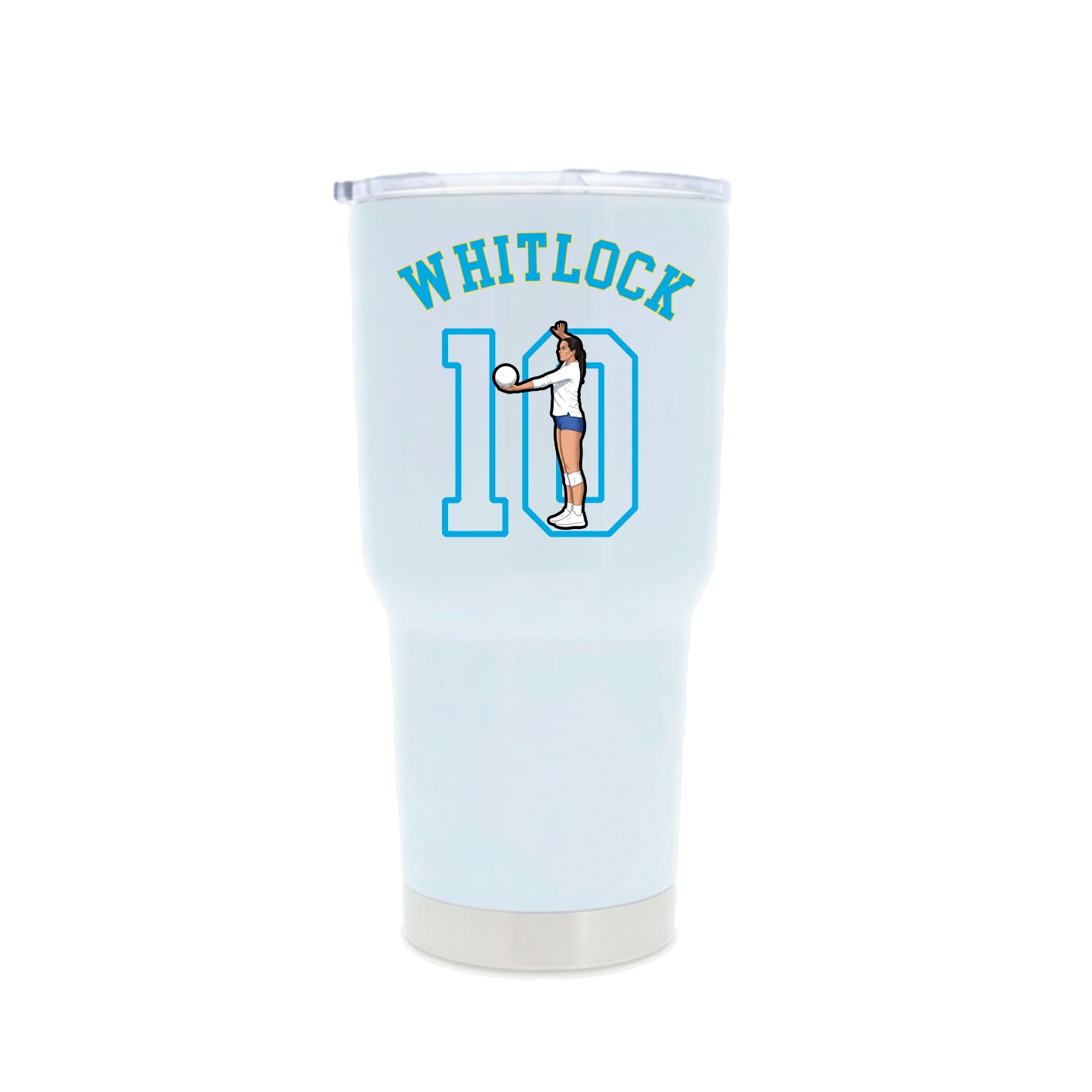 30oz Stainless Steel Tumbler — Shirsey Arch in White