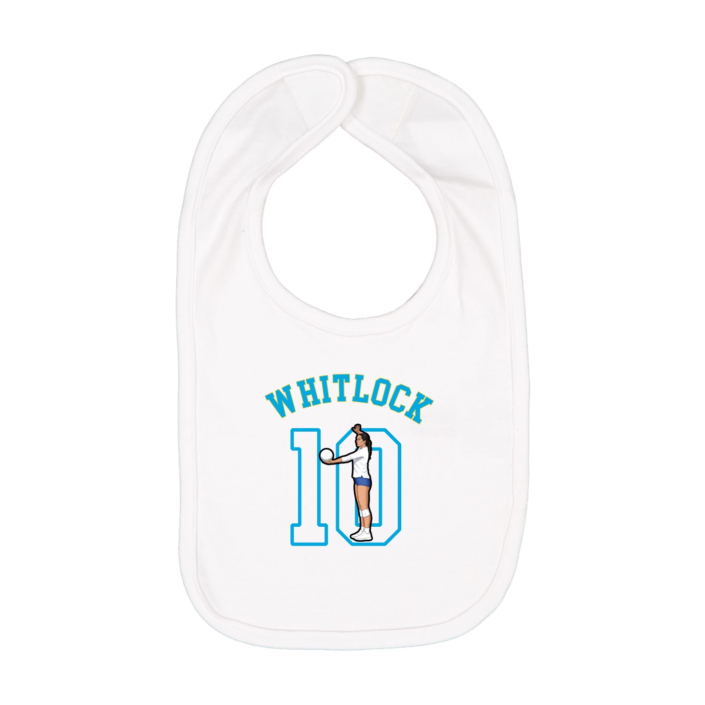 Infant Bib — Shirsey Arch in White