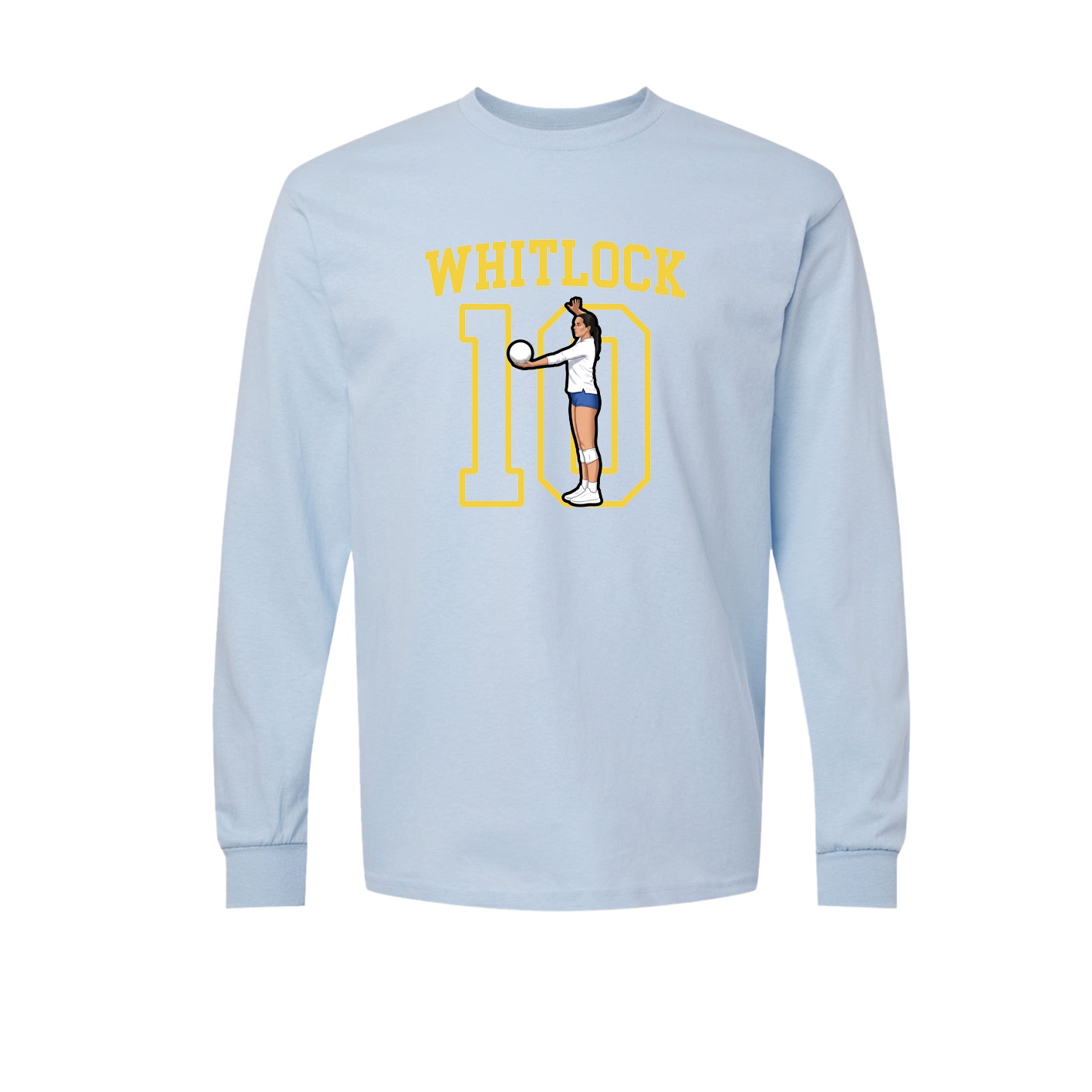 Long Sleeve Tee — Shirsey in Light Blue