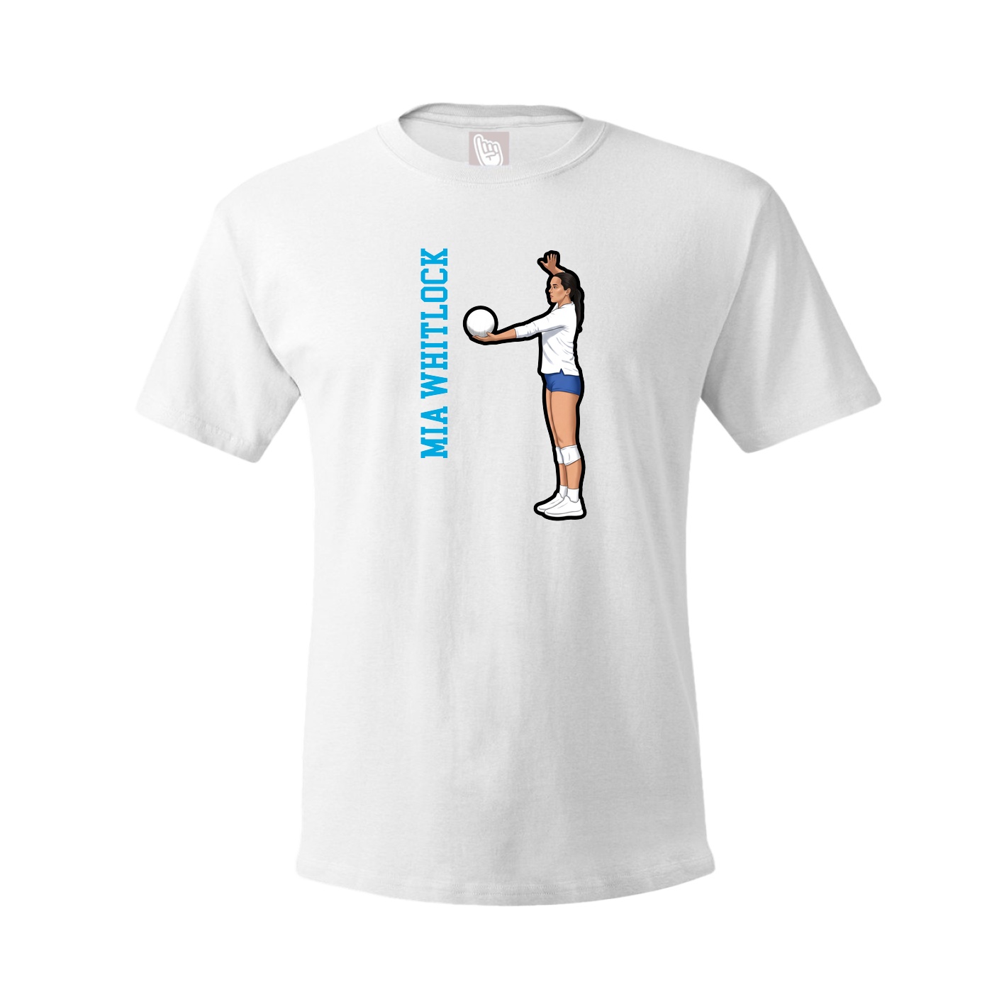 Tee — Name Vertical in White