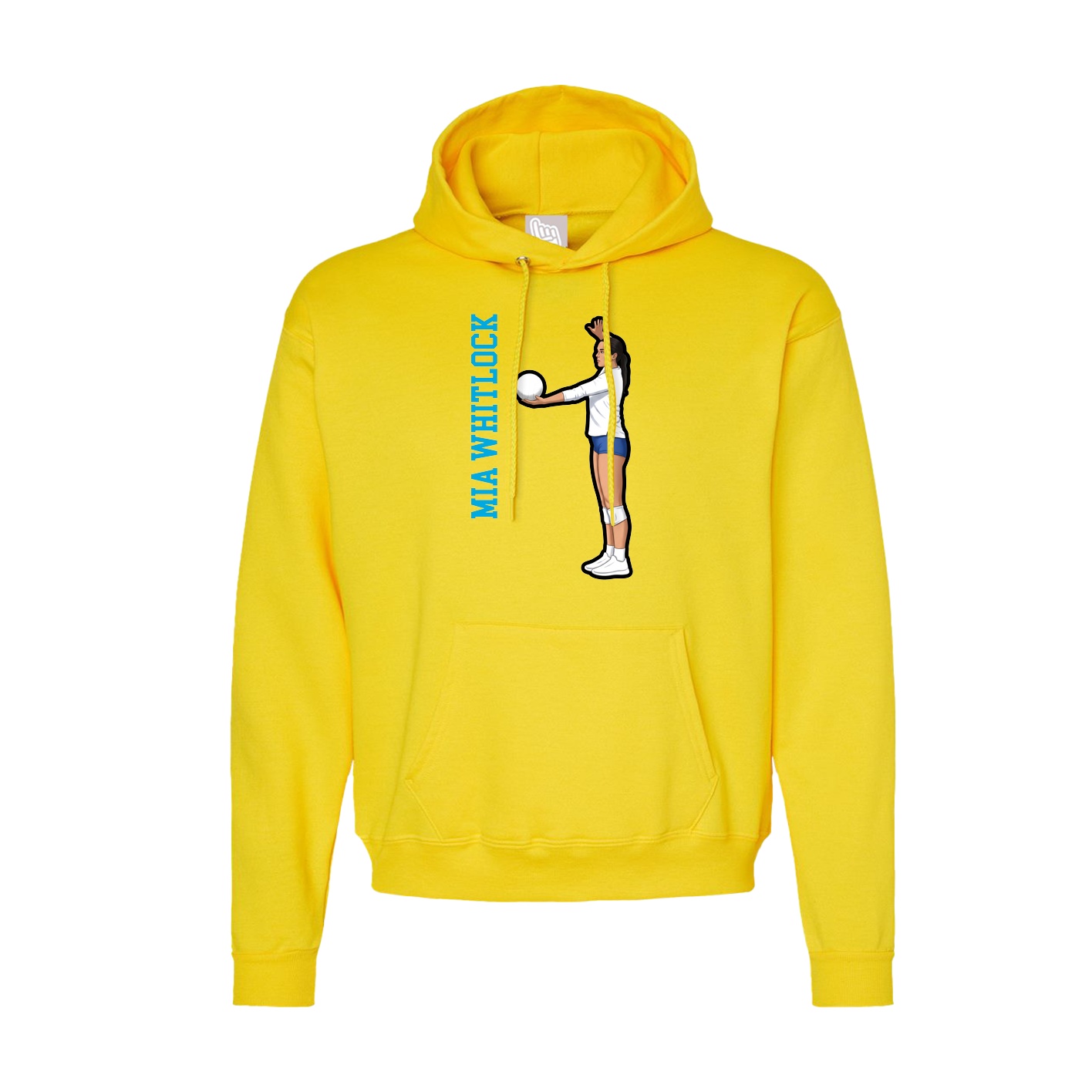 Hoodie — Name Vertical in Yellow