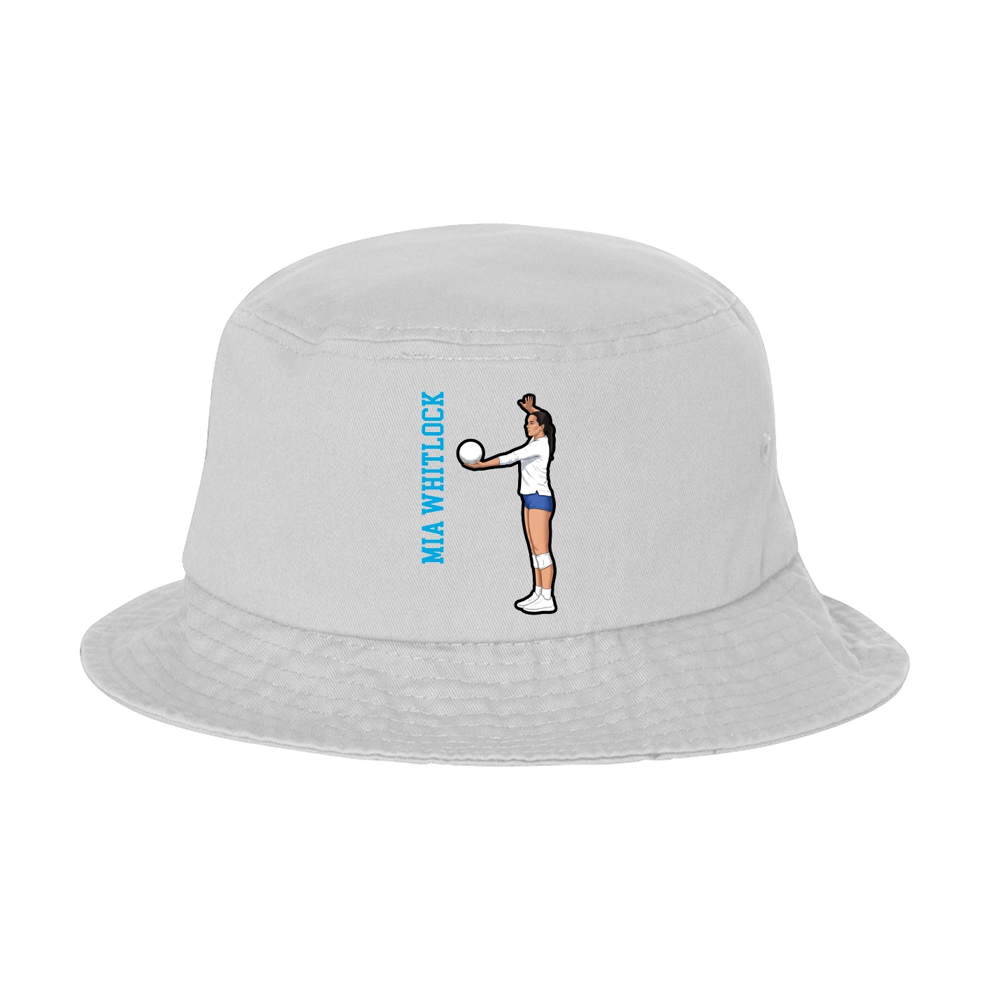 Bucket Cap — Name Vertical in White