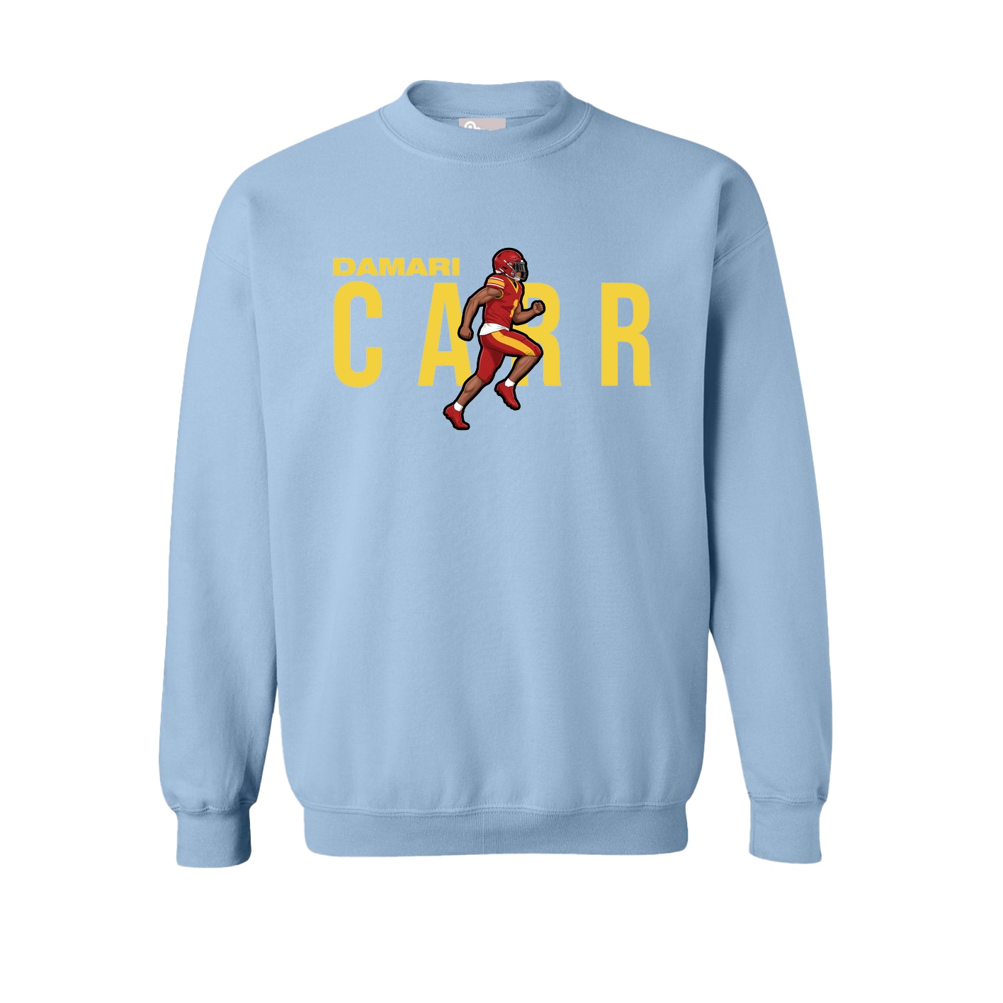 Fleece Crew — Player Name in Light Blue