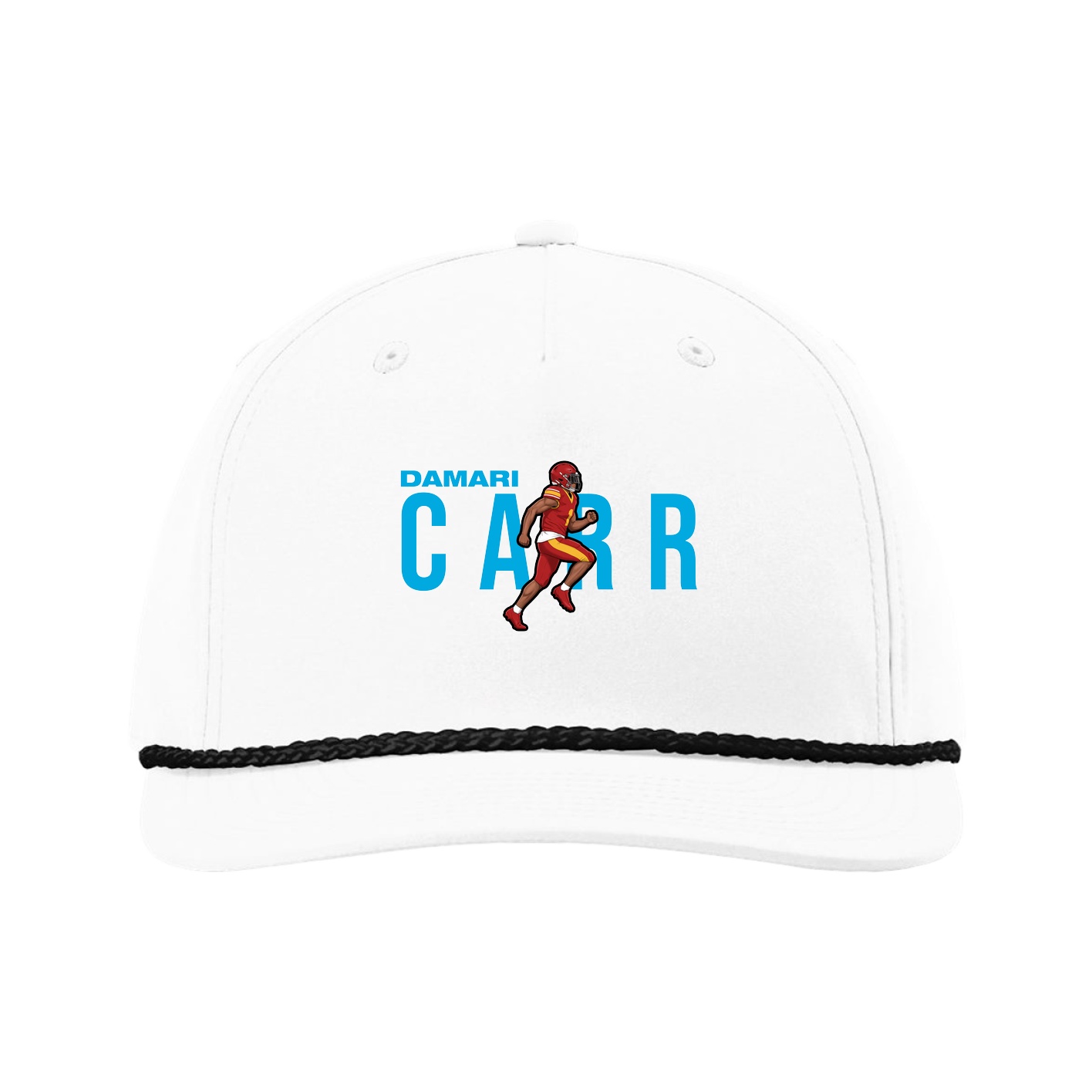 Five-Panel Classic Rope Cap — Player Name in White