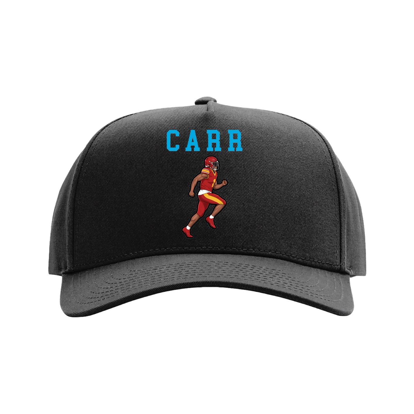 Full Fabric Five-Panel Champ Cap — Shirsey in Black