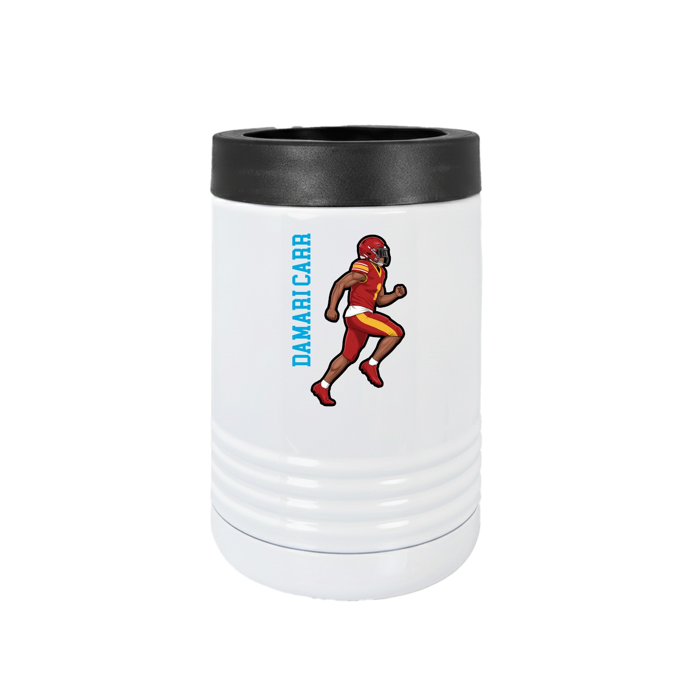 Beverage Holder — Name Vertical in White