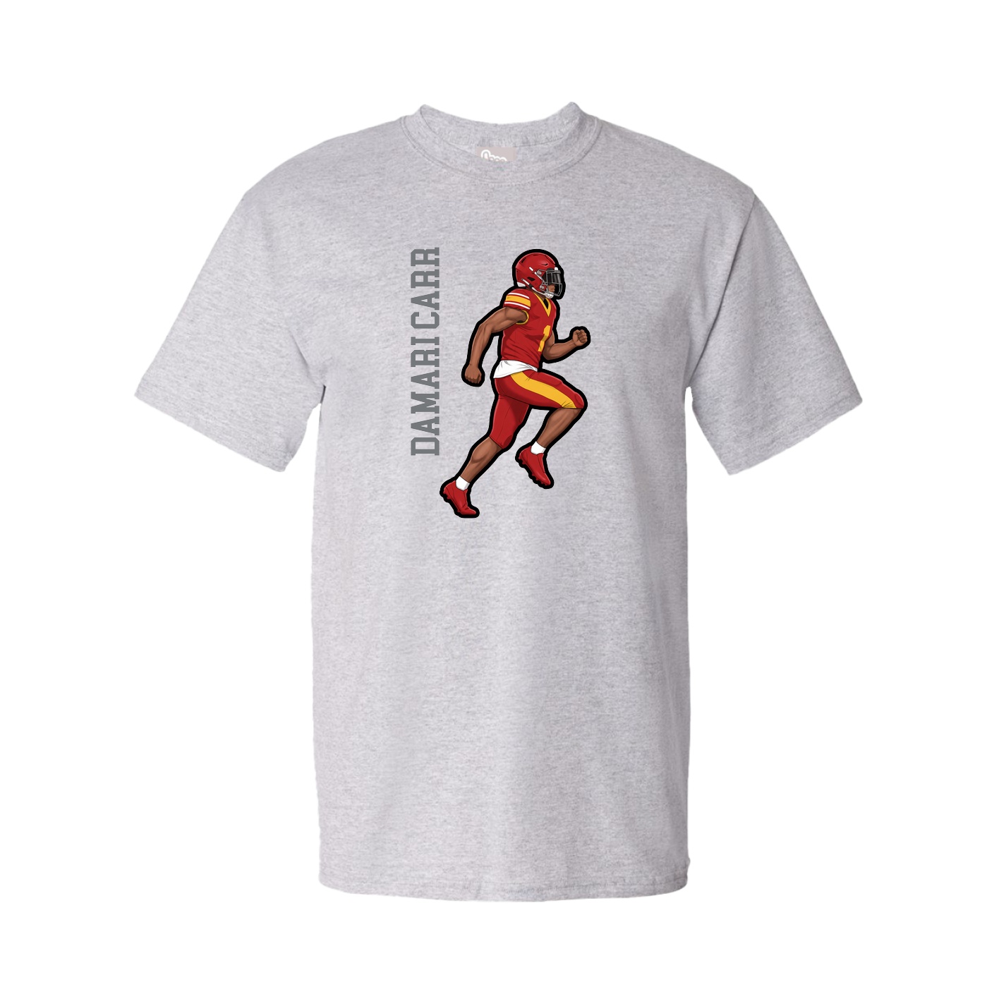 Youth Tee — Name Vertical in Grey