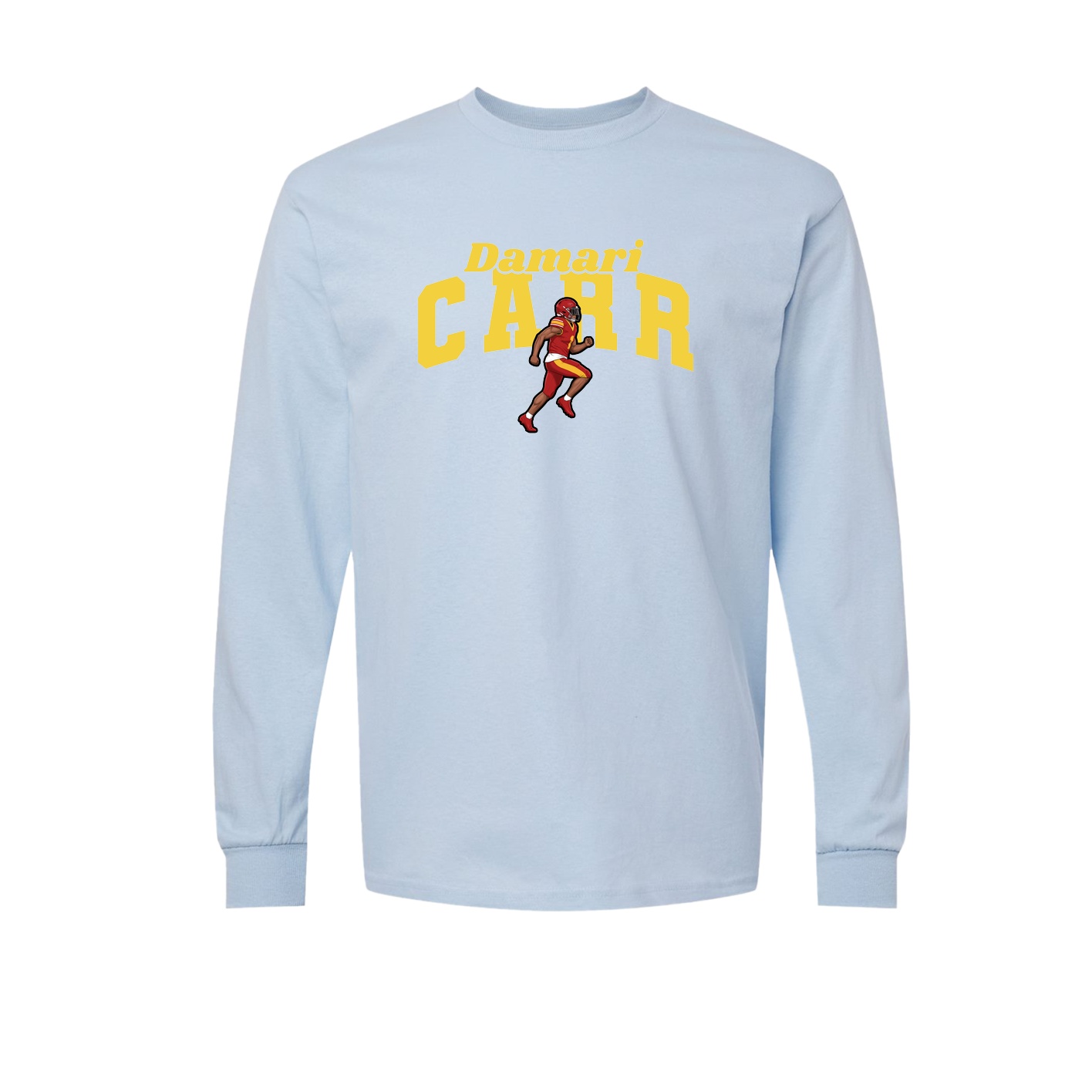 Long Sleeve Tee — Signature Arch in Light Blue