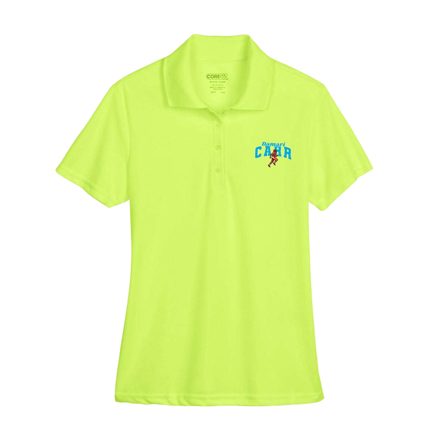 Womens Performance Polo — Signature Arch in Yellow