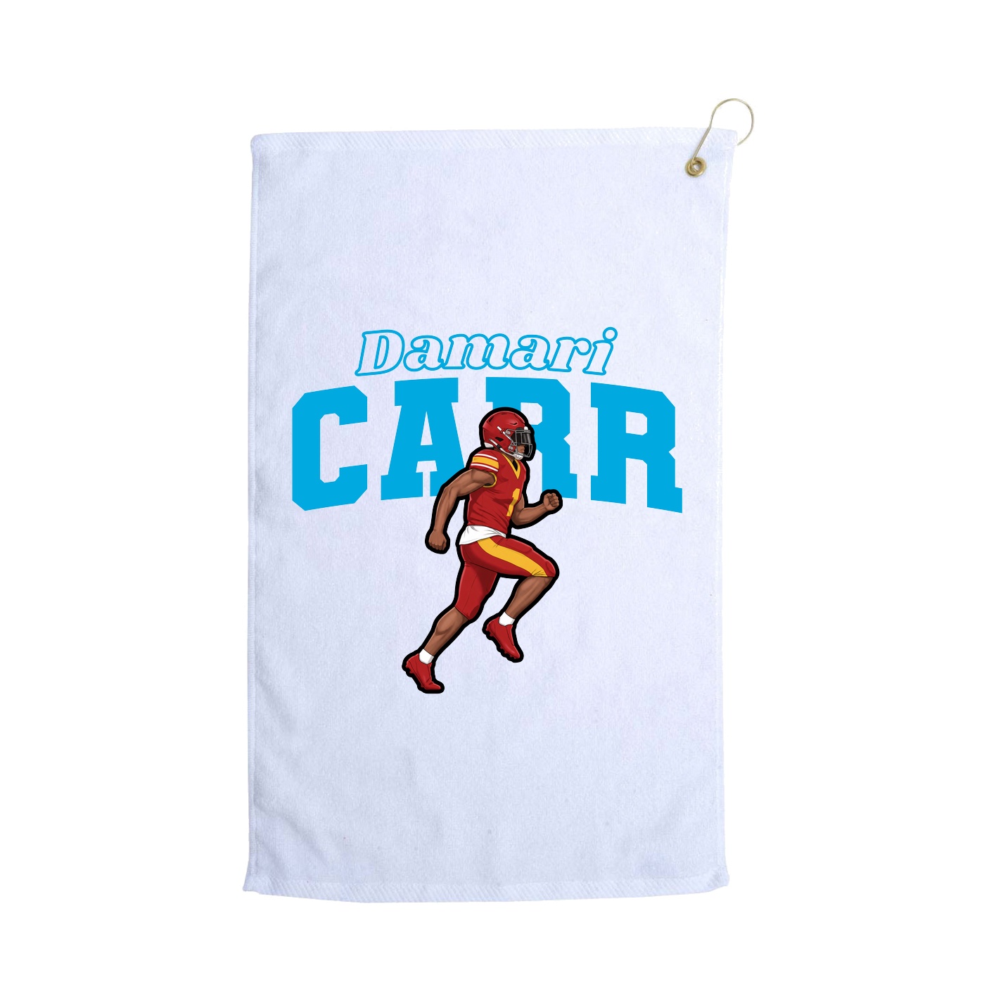 Golf Towel — Name Arch in White
