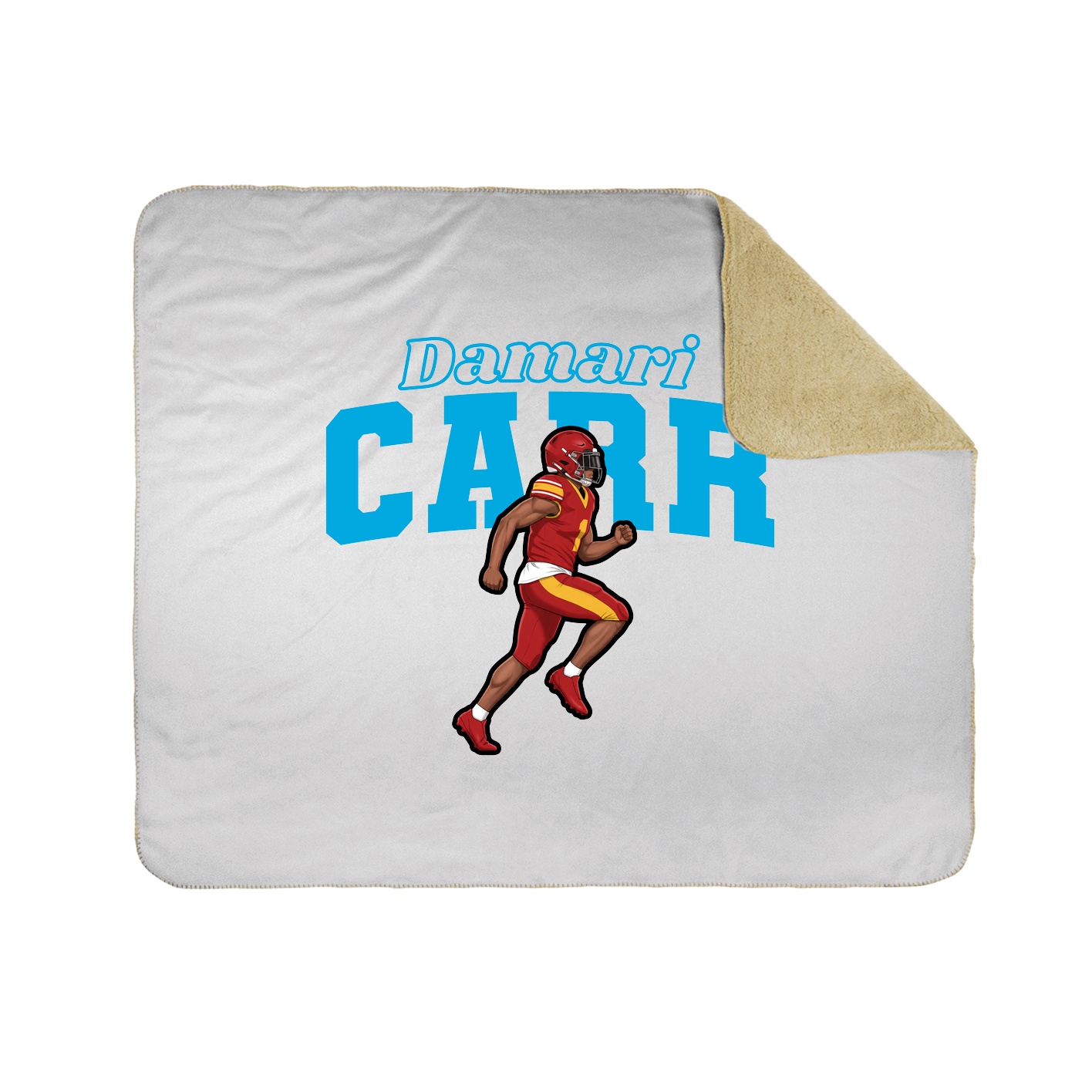 Throw Blanket — Name Arch in White