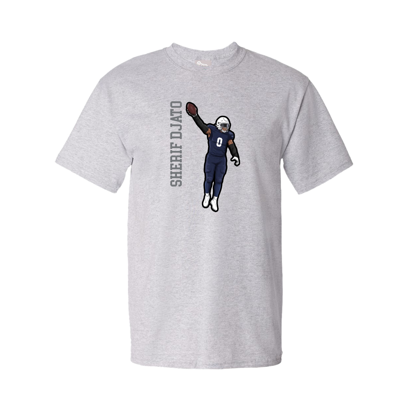 Tee — Name Vertical in Grey