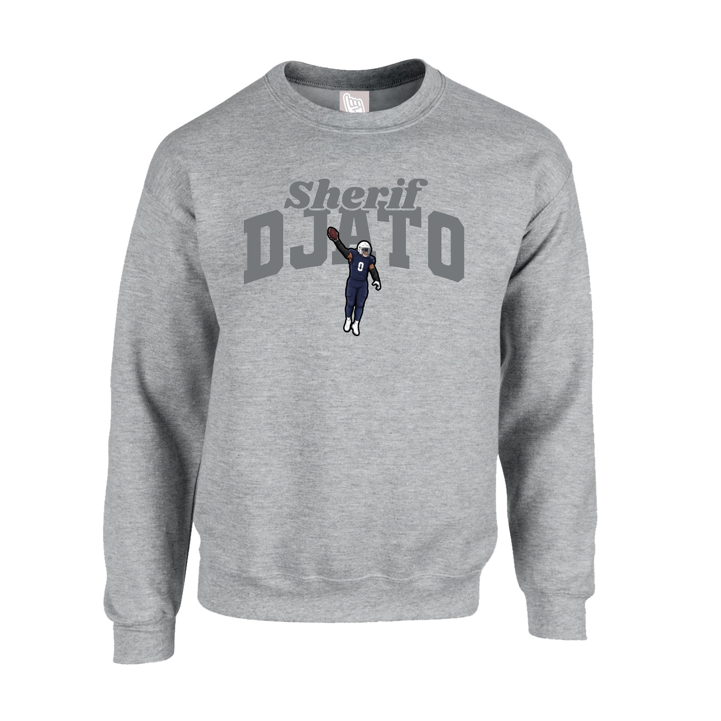 Fleece Crew — Signature Arch in Grey