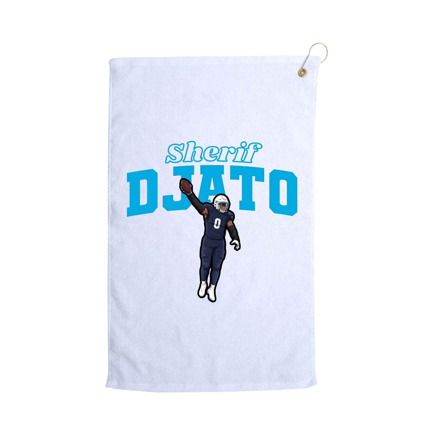 Golf Towel — Name Arch in White